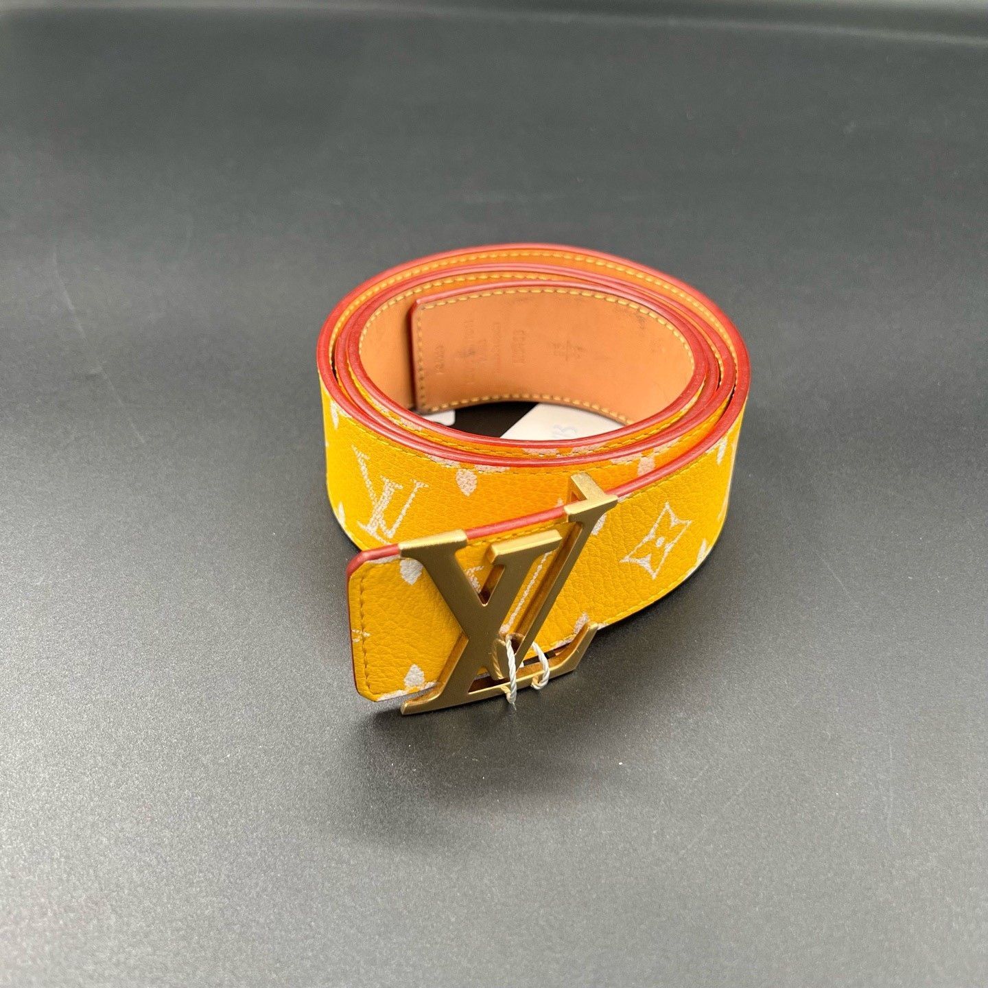 Louis Vuitton Louis Vuitton Yellow Monogram Belt 95cm Size ONE SIZE - 1 Thumbnail