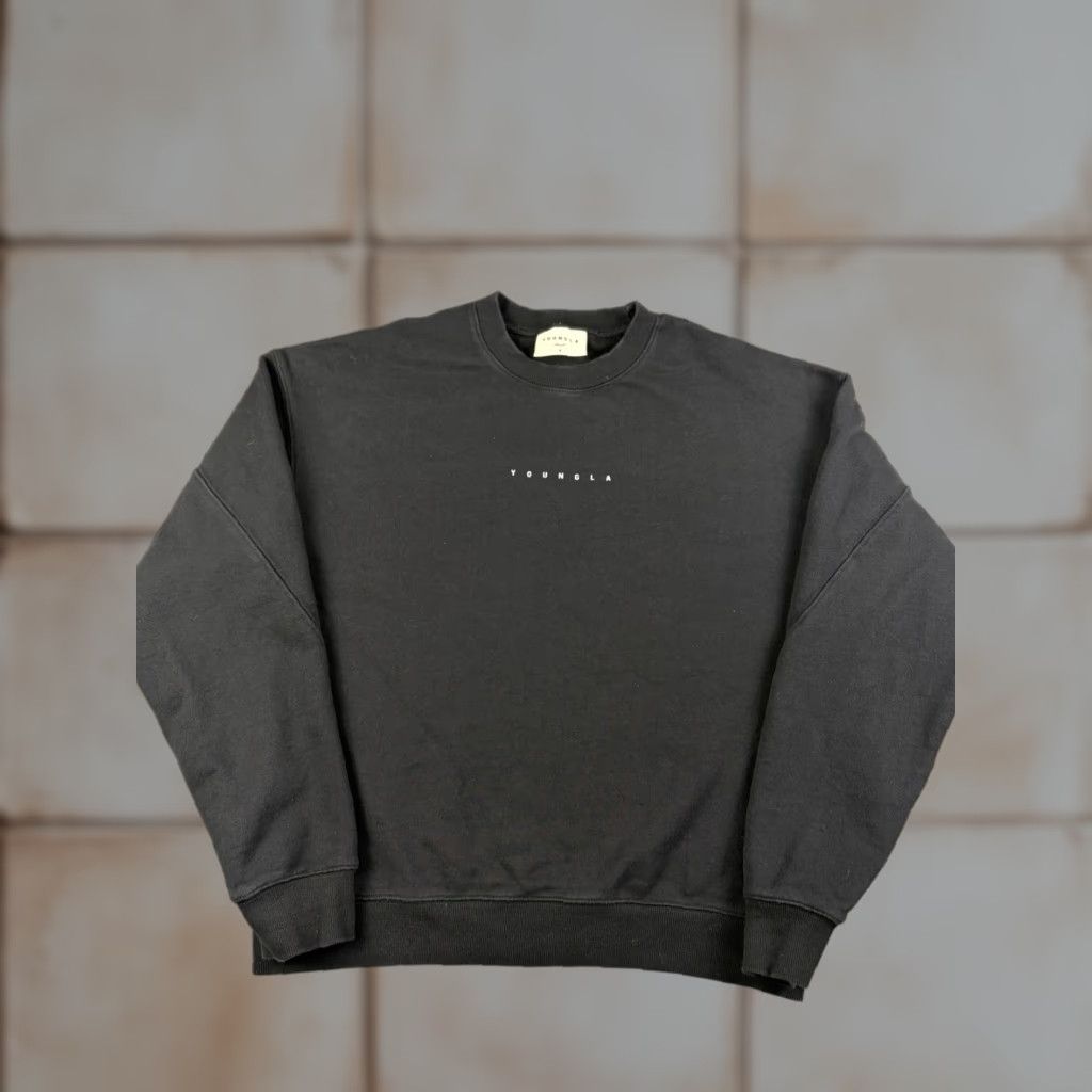 YoungLA Young LA Sweatshirt Mens Size Small Black Oversized Fit Crewneck Gym Workout Size US S / EU 44-46 / 1 - 1 Thumbnail