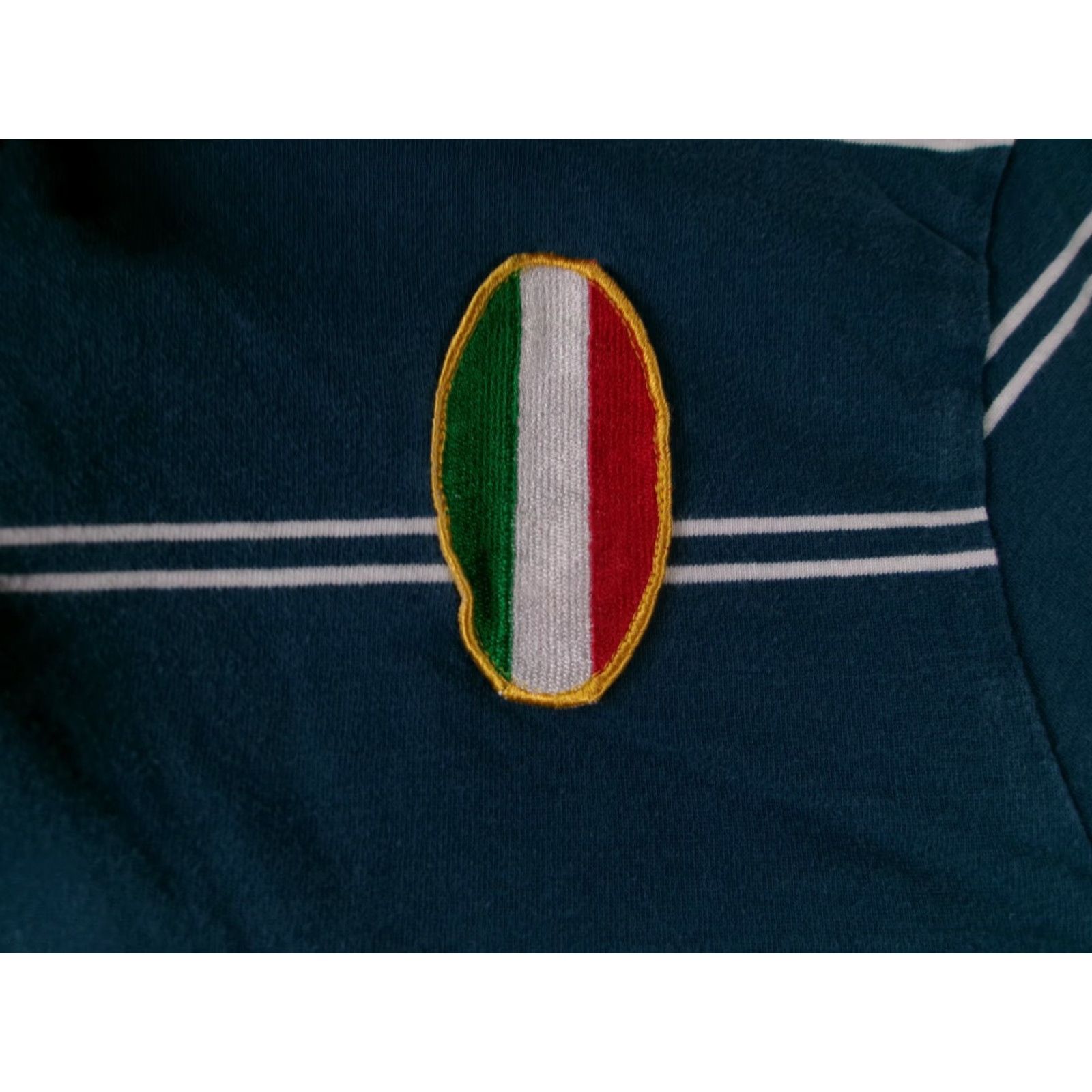 Vintage Mud & Glory Rugby Polo Mens XL Blue Striped Long Sleeve ITA Patch Italy Cotton Size US XL / EU 56 / 4 - 4 Thumbnail