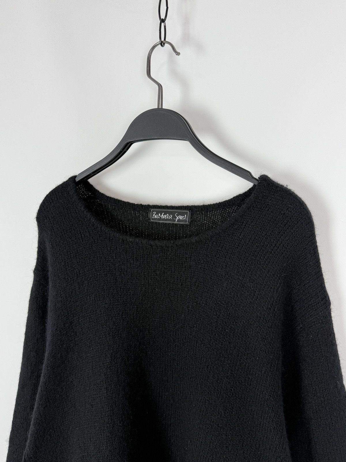 Other Barbara Speer Black Mohair Wool Blend Knit Tunic Sweater 2 Size M / US 6-8 / IT 42-44 - 5 Thumbnail