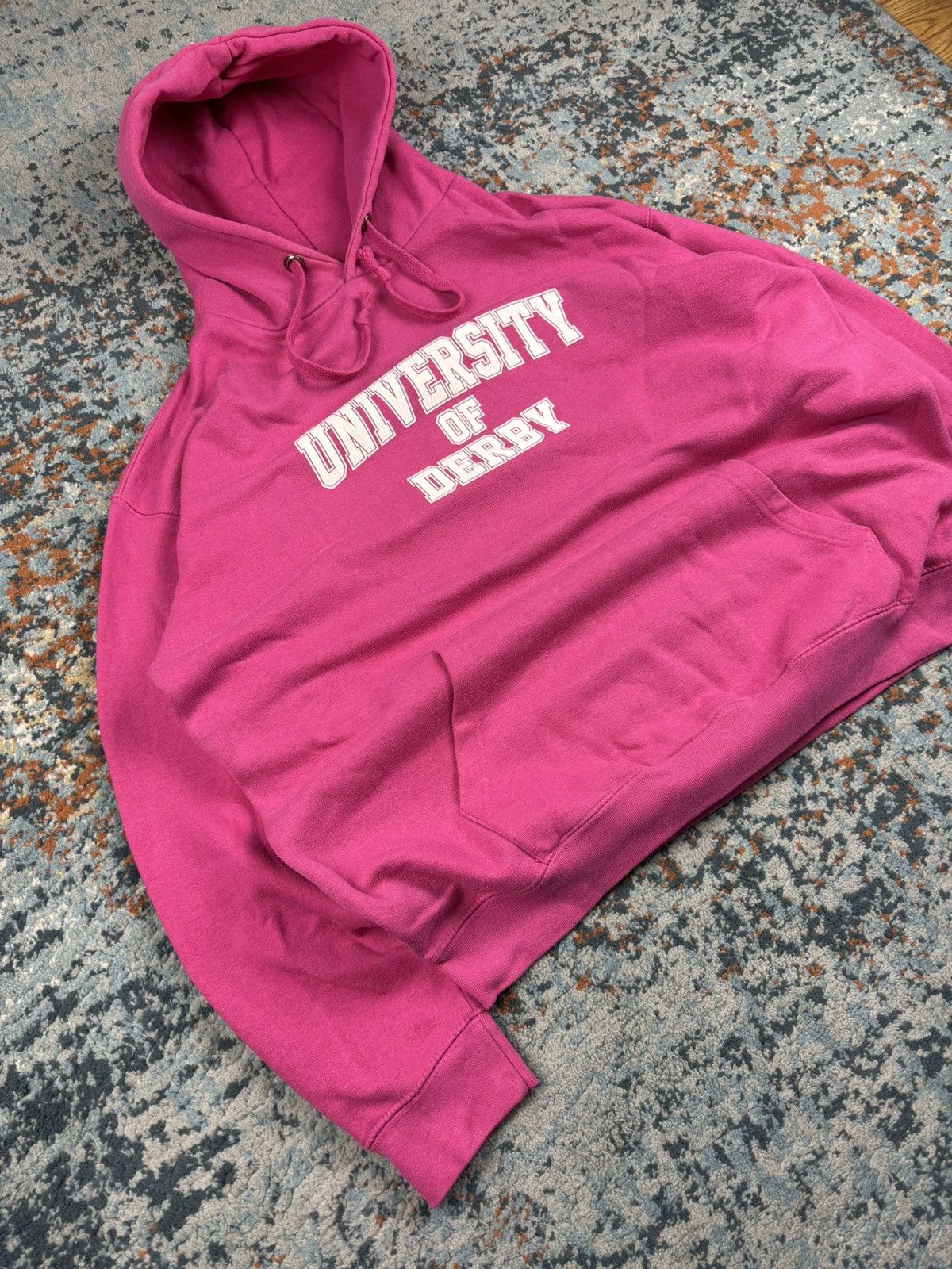 Vintage Vintage 90s University of Derby college oversized hoodie Y2K Size US XL / EU 56 / 4 - 2 Thumbnail