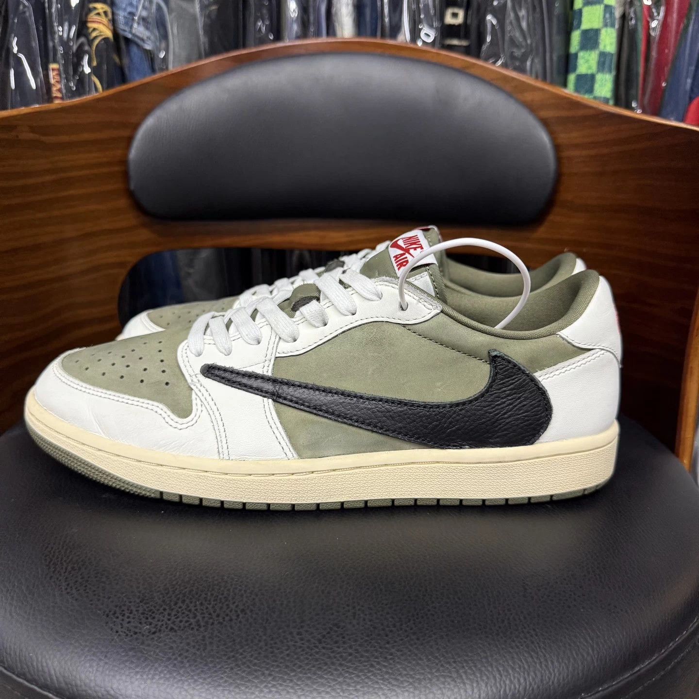 Nike Jordan 1 TS Reverse 8.0 White Green Olive 44 Mint Size US 11 / EU 44 - 6 Thumbnail