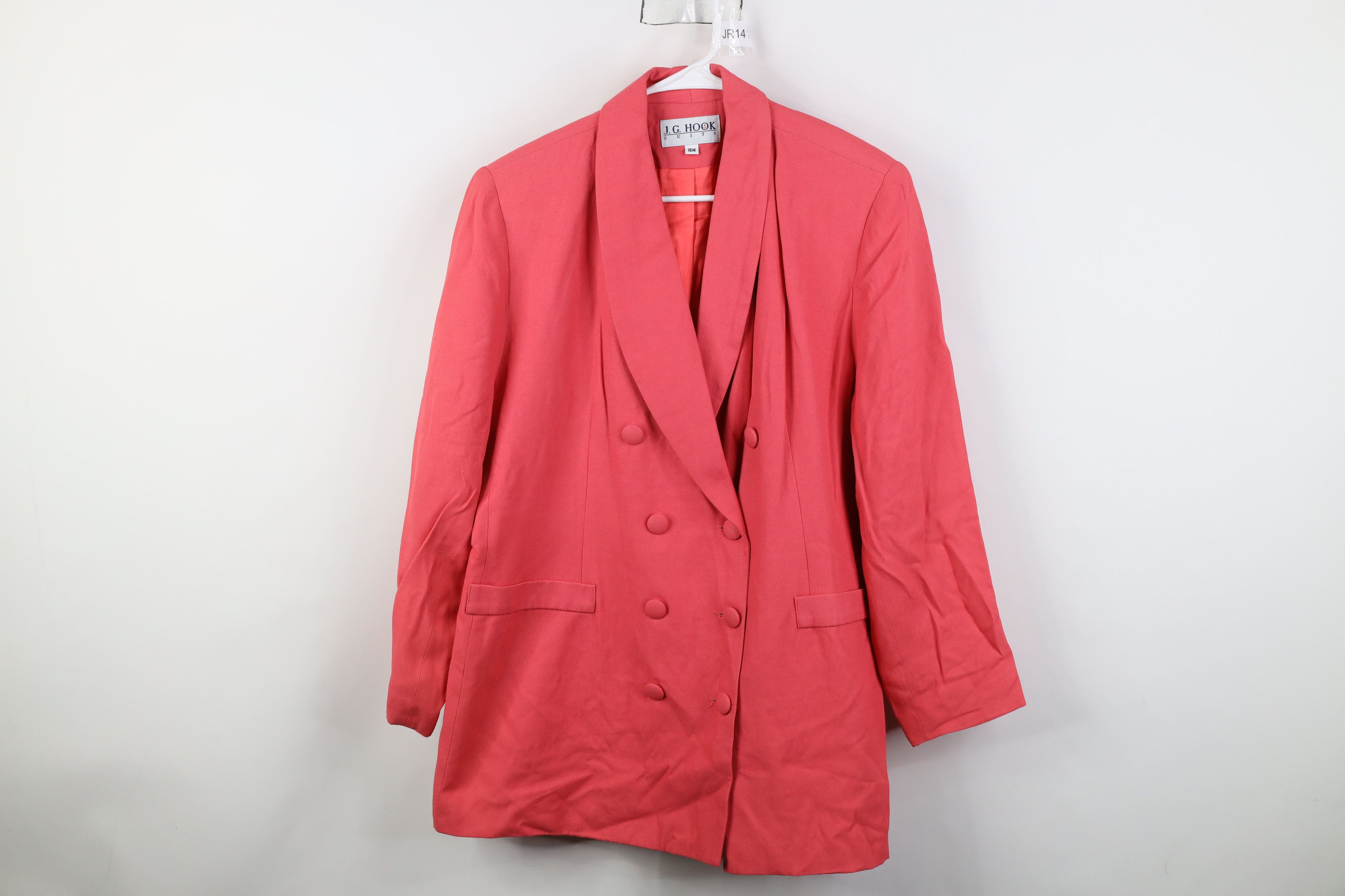 Vintage Vintage 80s 90s Streetwear Breasted Blazer Jacket Pink USA Size XXL / US 16-18 / IT 52-54 - 1 Thumbnail