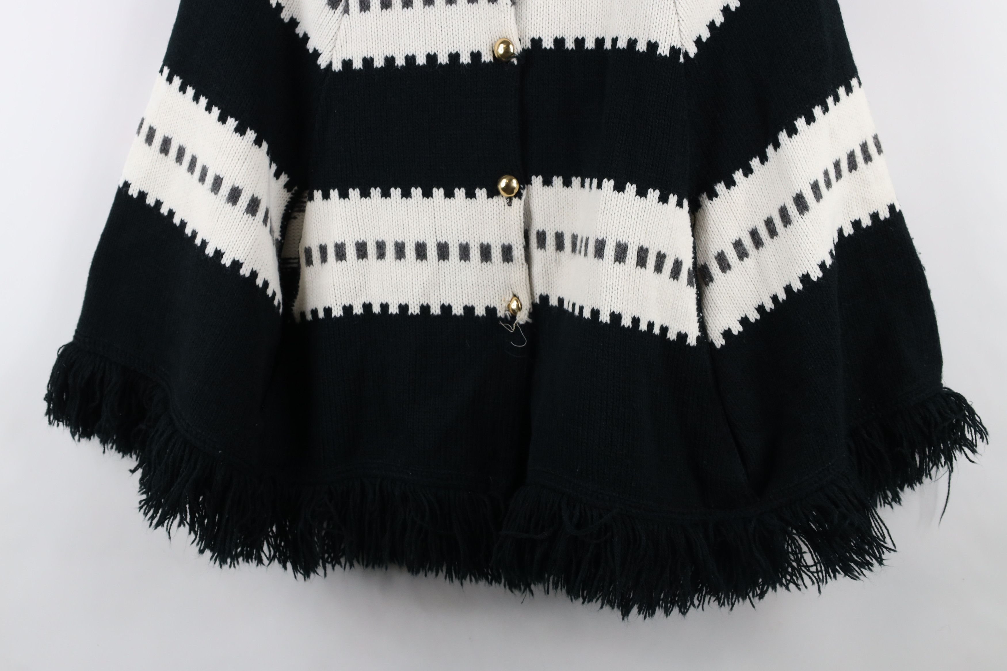 Vintage Vintage 60s 70s Boho Chic Mid Century Modern Sweater Cape Size ONE SIZE - 3 Thumbnail