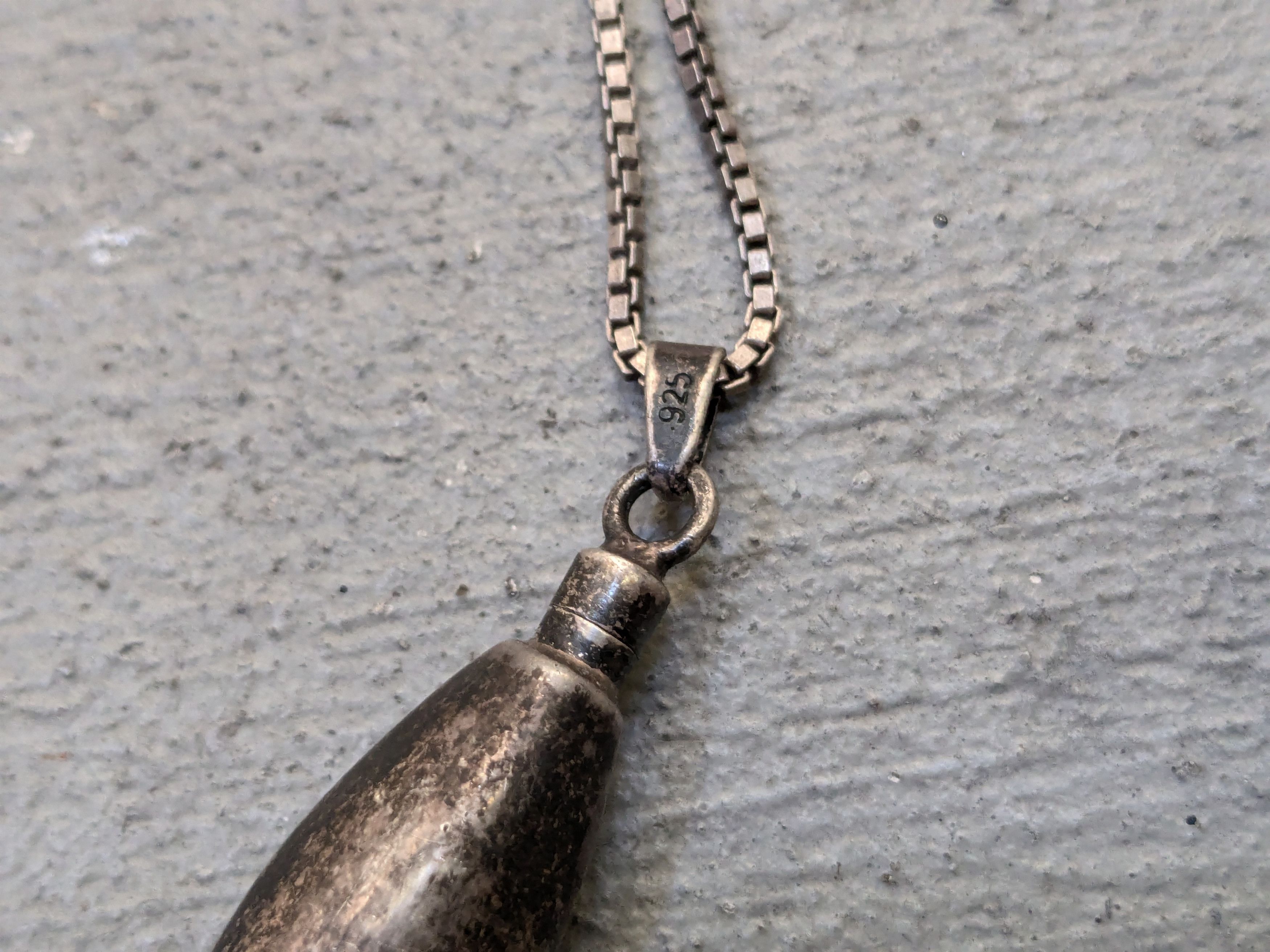 Other Vintage Sterling Silver Necklace Perfume Pendant 30" Italy Size ONE SIZE - 6 Thumbnail