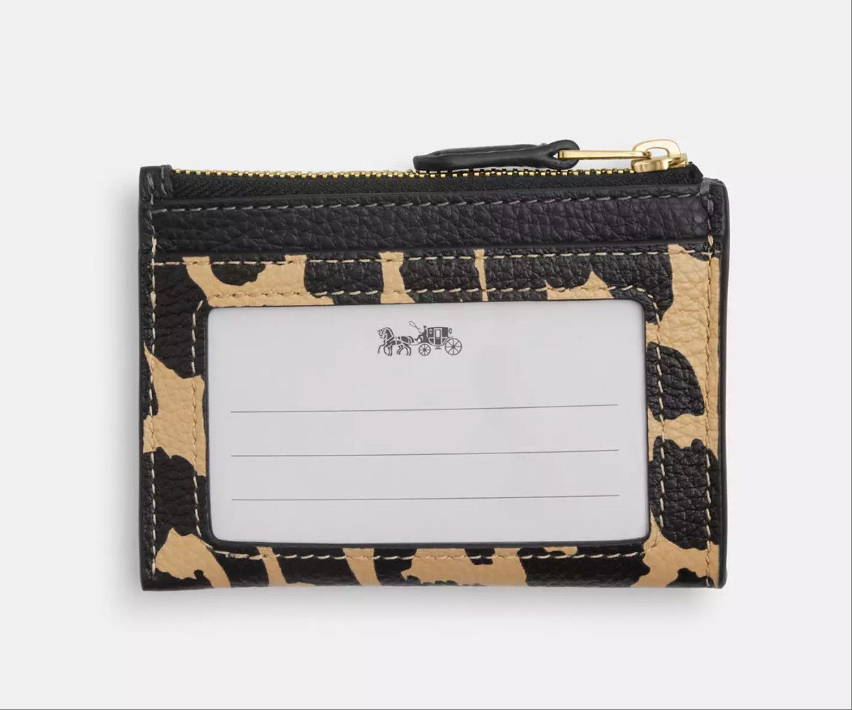 Coach Mini Skinny Id Case With Leopard Print CBL75 Size ONE SIZE - 4 Thumbnail