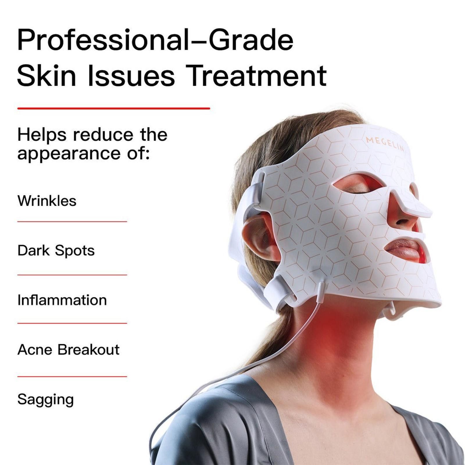 Other Megelin LED Light Therapy Face Mask - 7 Colors LED Lights Size ONE SIZE - 8 Thumbnail