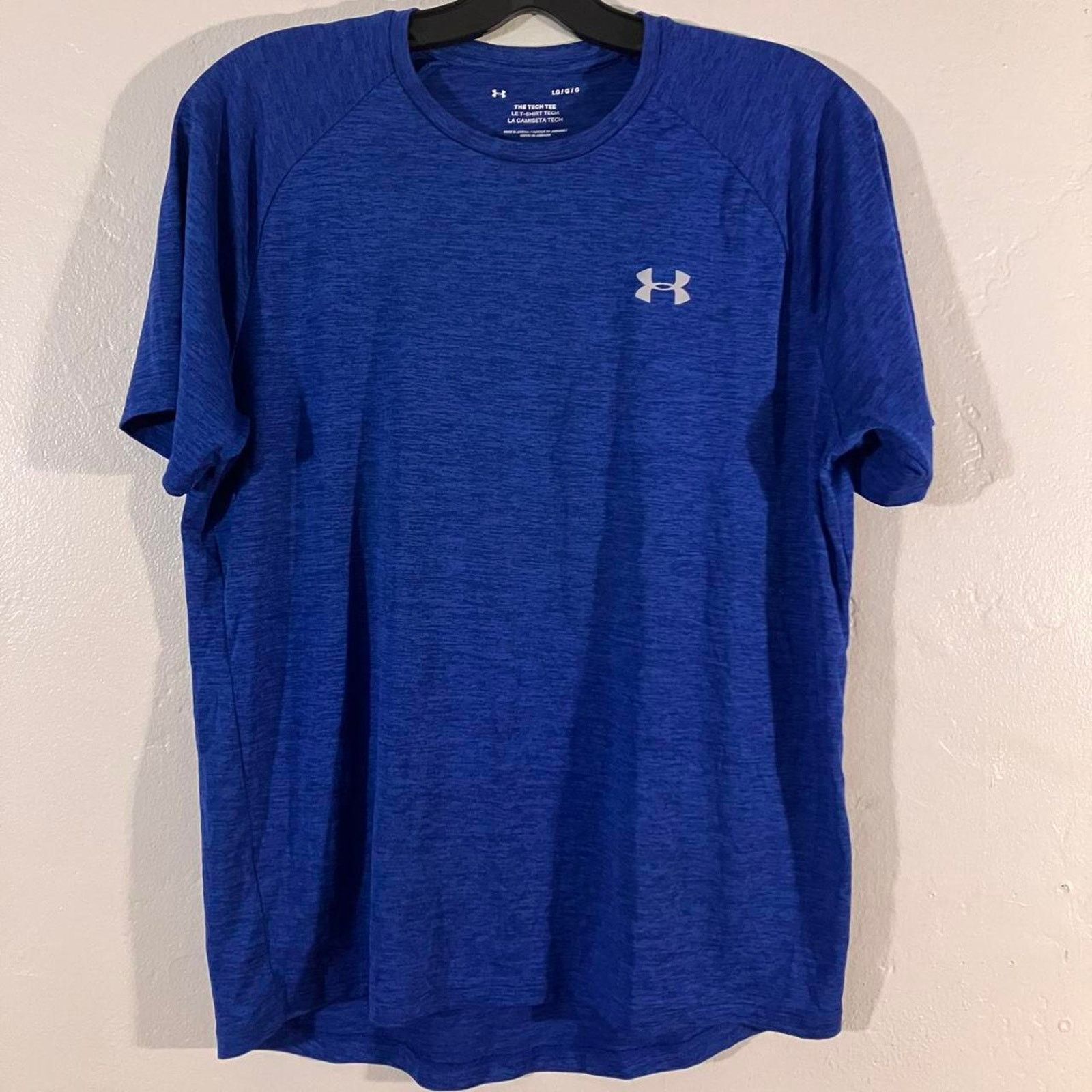 Under Armour Under Armour Blue Heather The Tech Tee Fitness Workout Shirt Size US L / EU 52-54 / 3 - 1 Thumbnail