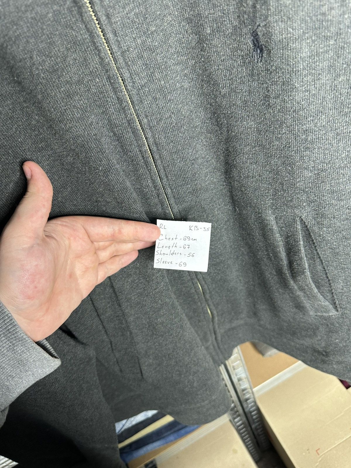 Polo Ralph Lauren Polo Ralph Lauren Full Zip Sweatshirt Mock Neck Dark Grey XL Size US XL / EU 56 / 4 - 6 Thumbnail