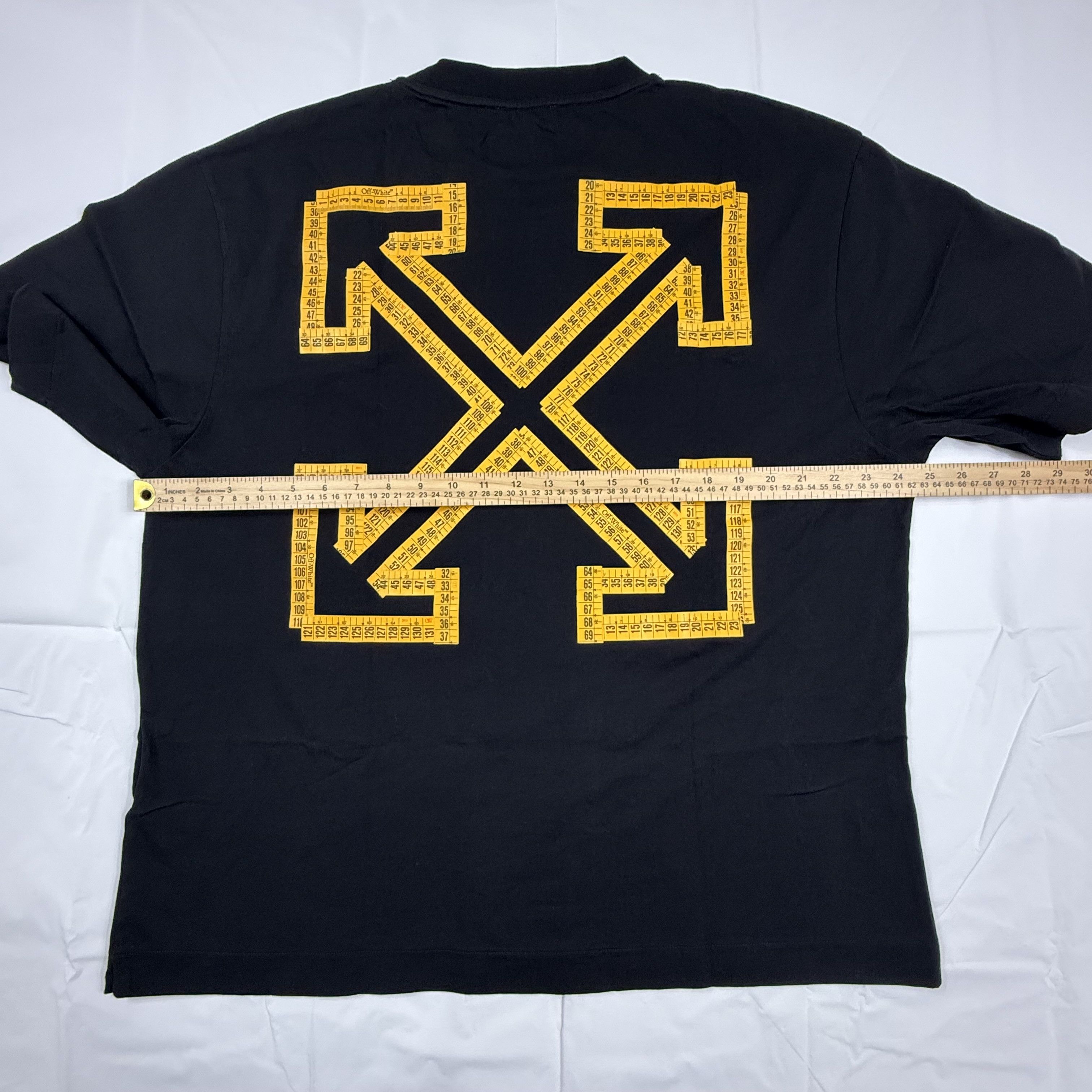 Off-White Off-White Virgil Abloh Black Measuring Tape Arrow shirt Size US XL / EU 56 / 4 - 9 Thumbnail