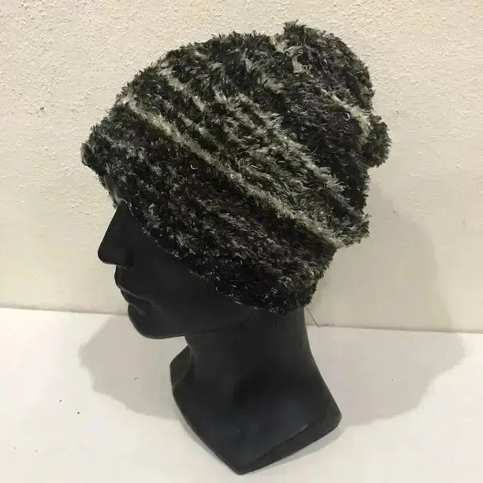 Japanese Brand Japanese Brand Fleece Stripe Beanie Hat Size ONE SIZE - 2 Thumbnail