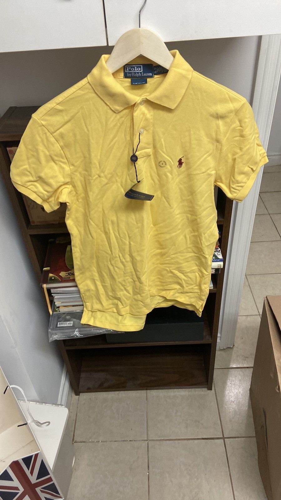 Polo Ralph Lauren NEW Polo Ralph Lauren Men Custom Fit Mesh Yellow Polo Shirt Size US S / EU 44-46 / 1 - 1 Thumbnail