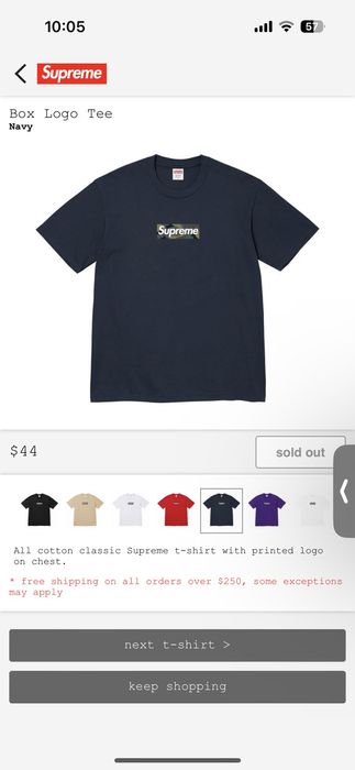 Supreme classic box logo sales tee