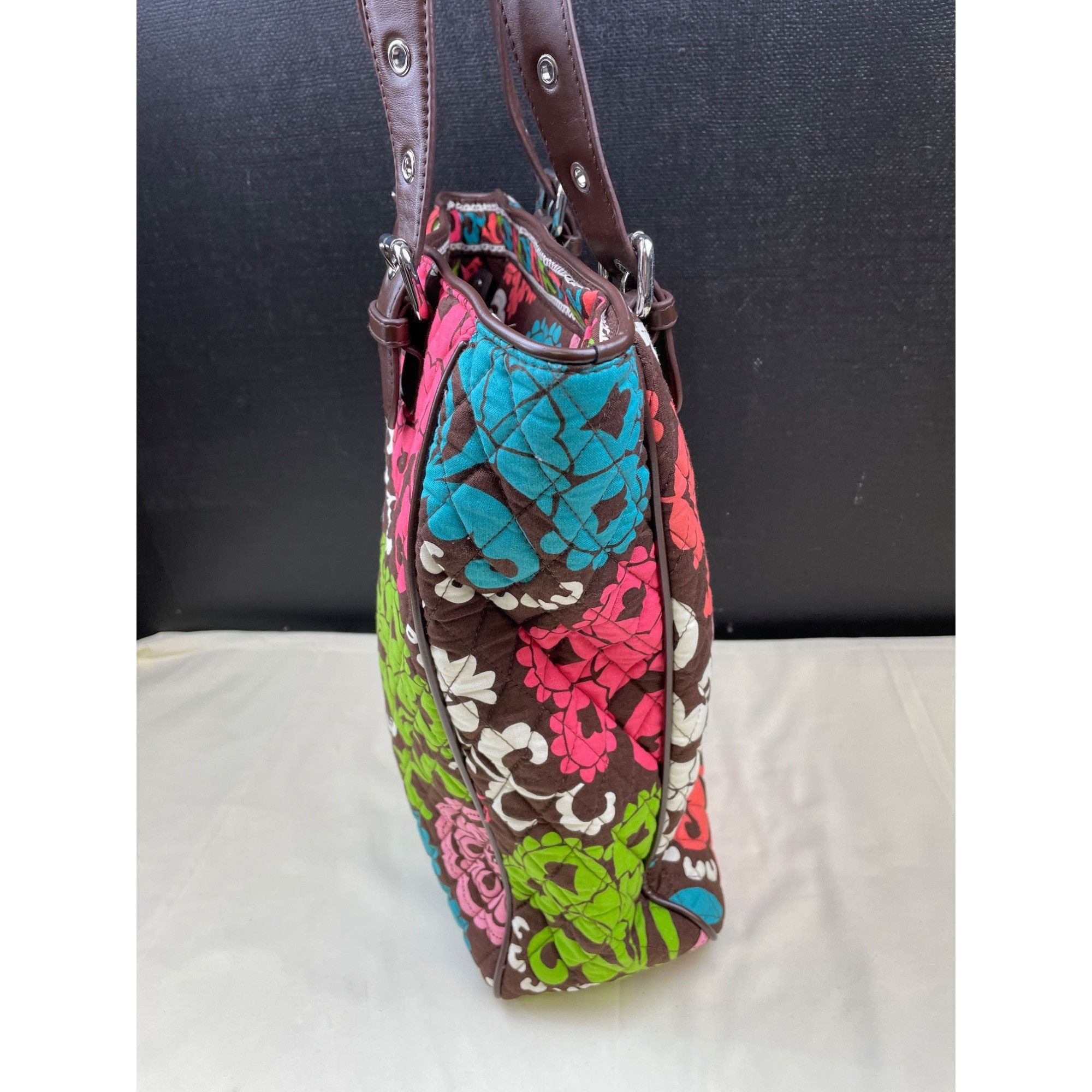 Vera Bradley Vera Bradley Lola floral Women's Tote Purse Shoulder bag Bro Size ONE SIZE - 2 Thumbnail
