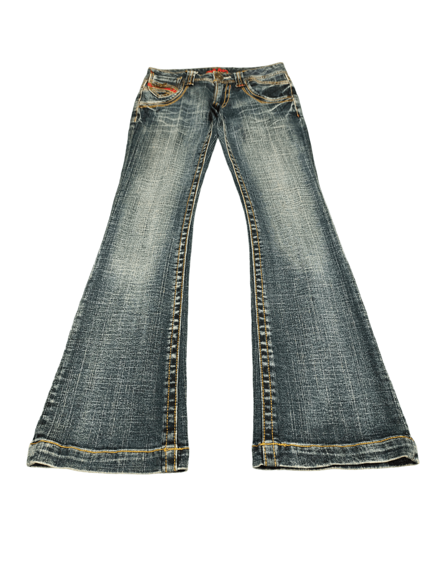If Six Was Nine Flare Jeans Bcbg Distress Faded Low Rise Boot Cut Y2k Size US 27 - 10 Thumbnail