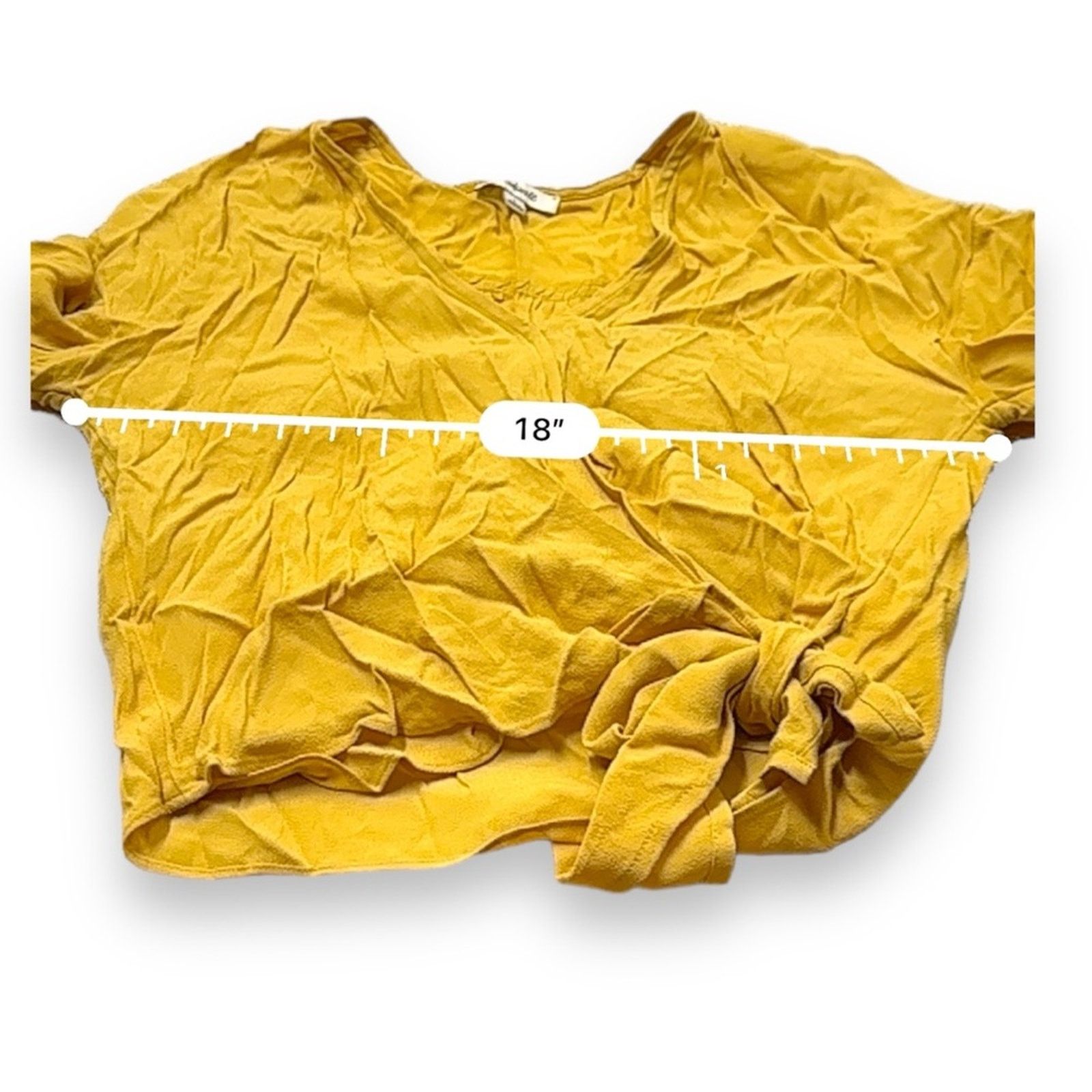 Madewell Madewell Raelynn Long Sleeve Gold Yellow Wrap Tie Top Size S Size S / US 4 / IT 40 - 11 Thumbnail