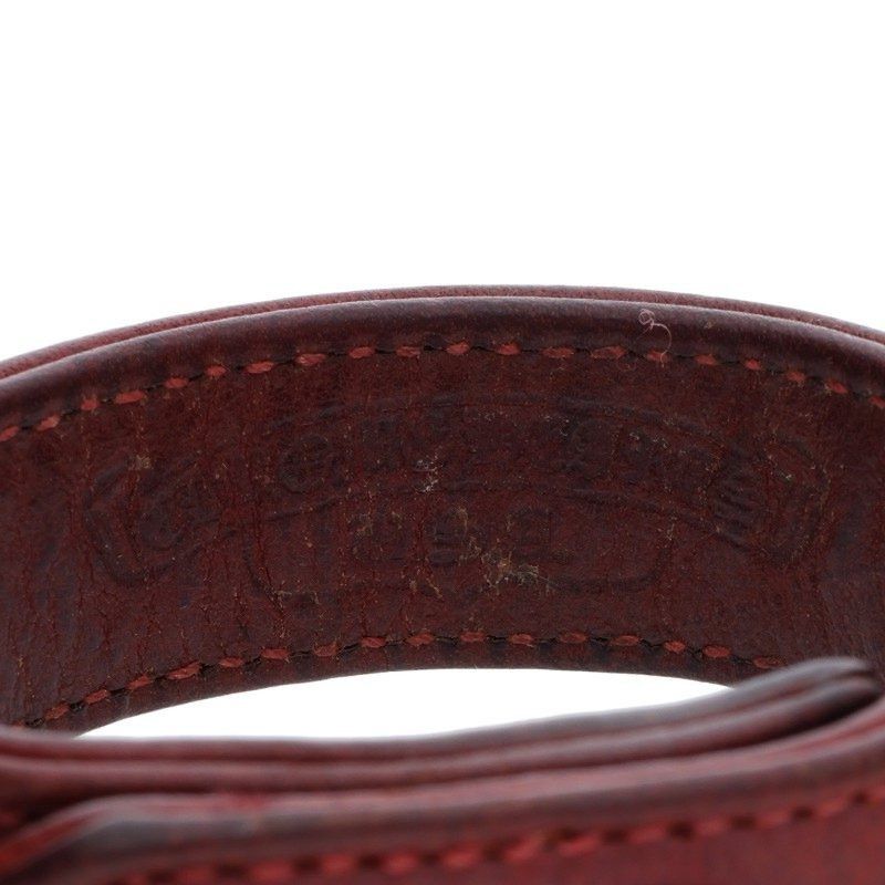 CHROME HEARTS 3 BUTTON 2 SNAP LEATHER BRACELET bangle