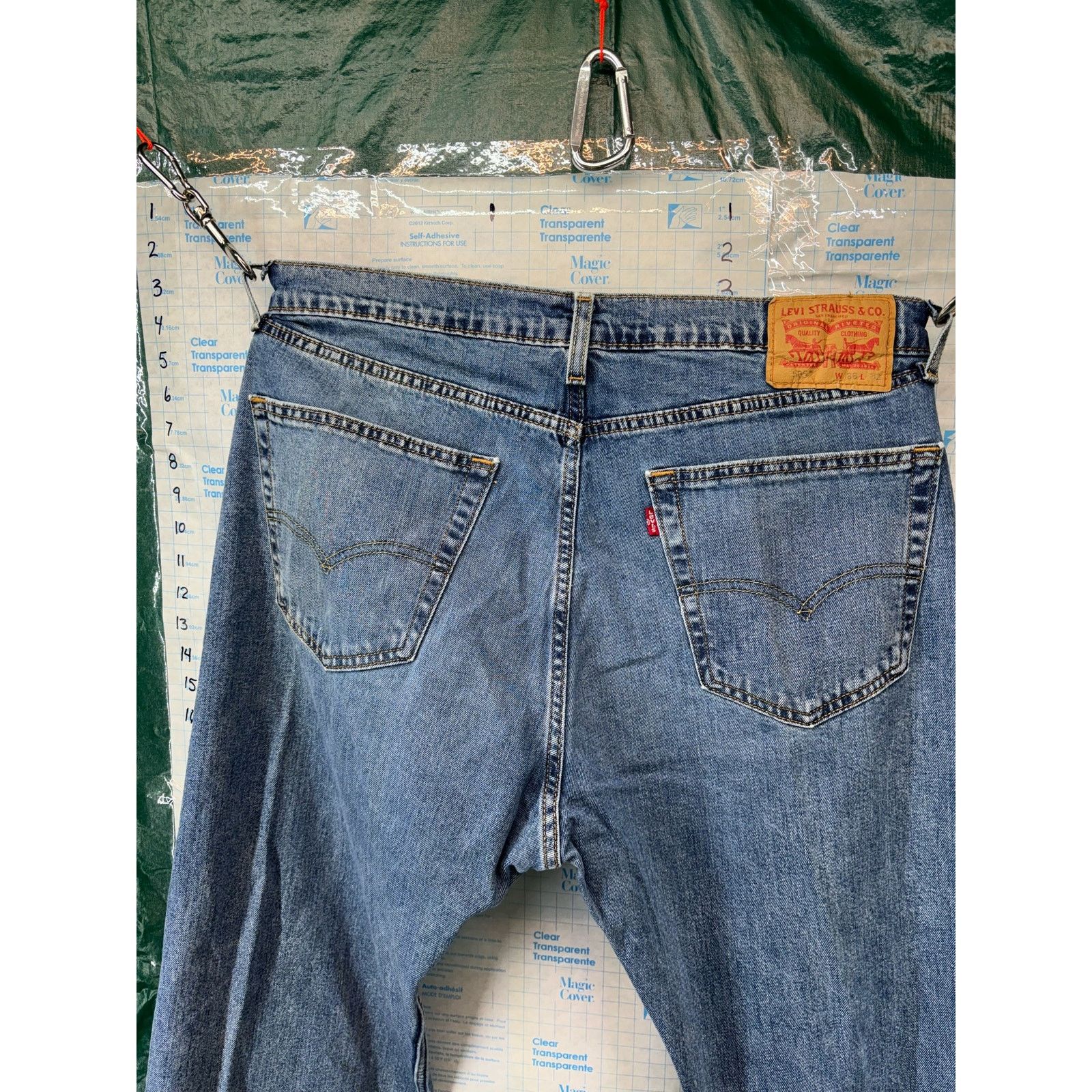Levi's Levis 505 Jeans 36x32 Blue Regular Denim Straight Casual Size US 36 / EU 52 - 7 Thumbnail