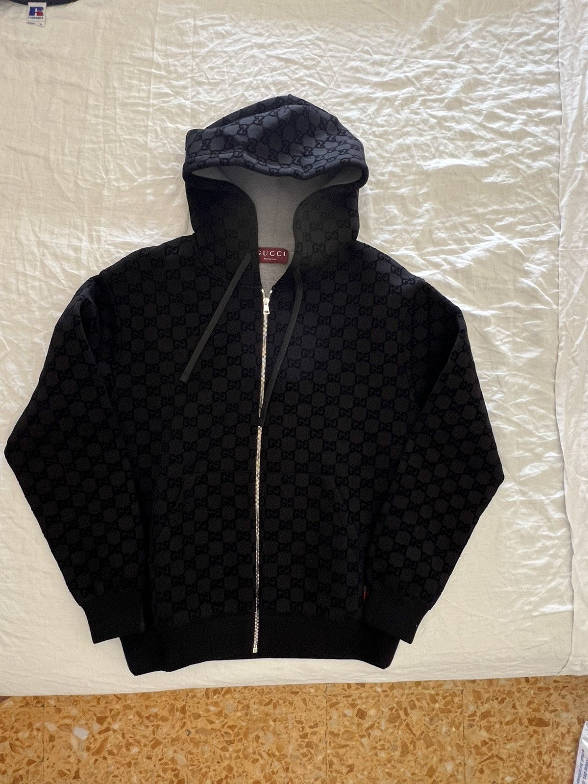 Gucci Deadstock Gucci Printed AllOver Printed Jersey Zipped Hoodie Size US M / EU 48-50 / 2 - 3 Thumbnail