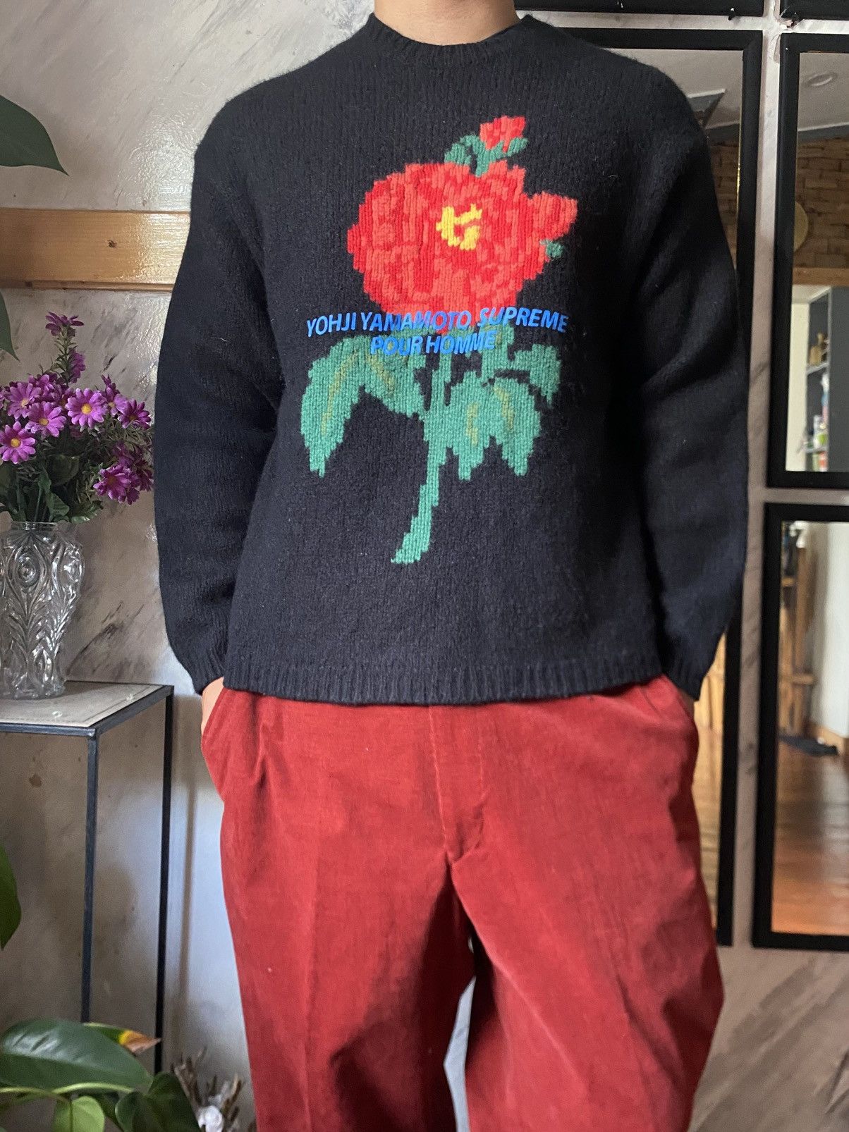 Supreme Rose Sweater | Grailed