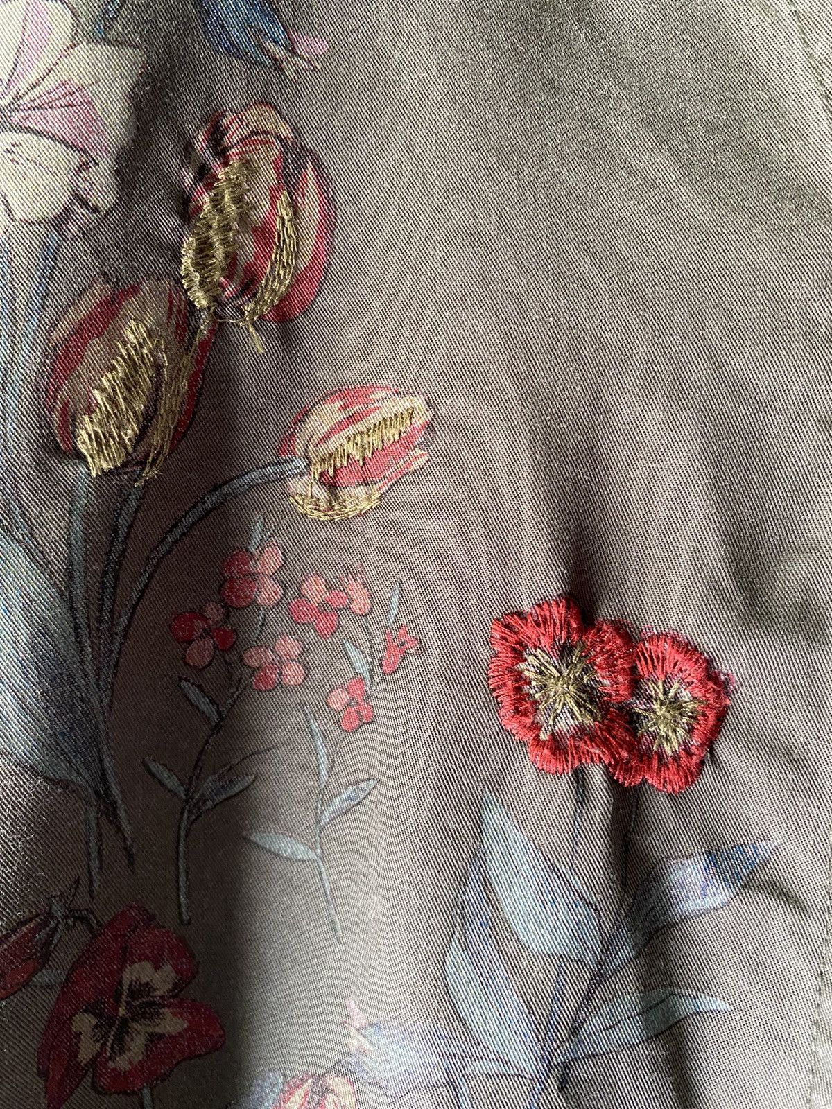 Desigual Desigual Gray Floral Embroidered shirt Size XS / US 0-2 / IT 36-38 - 18 Thumbnail
