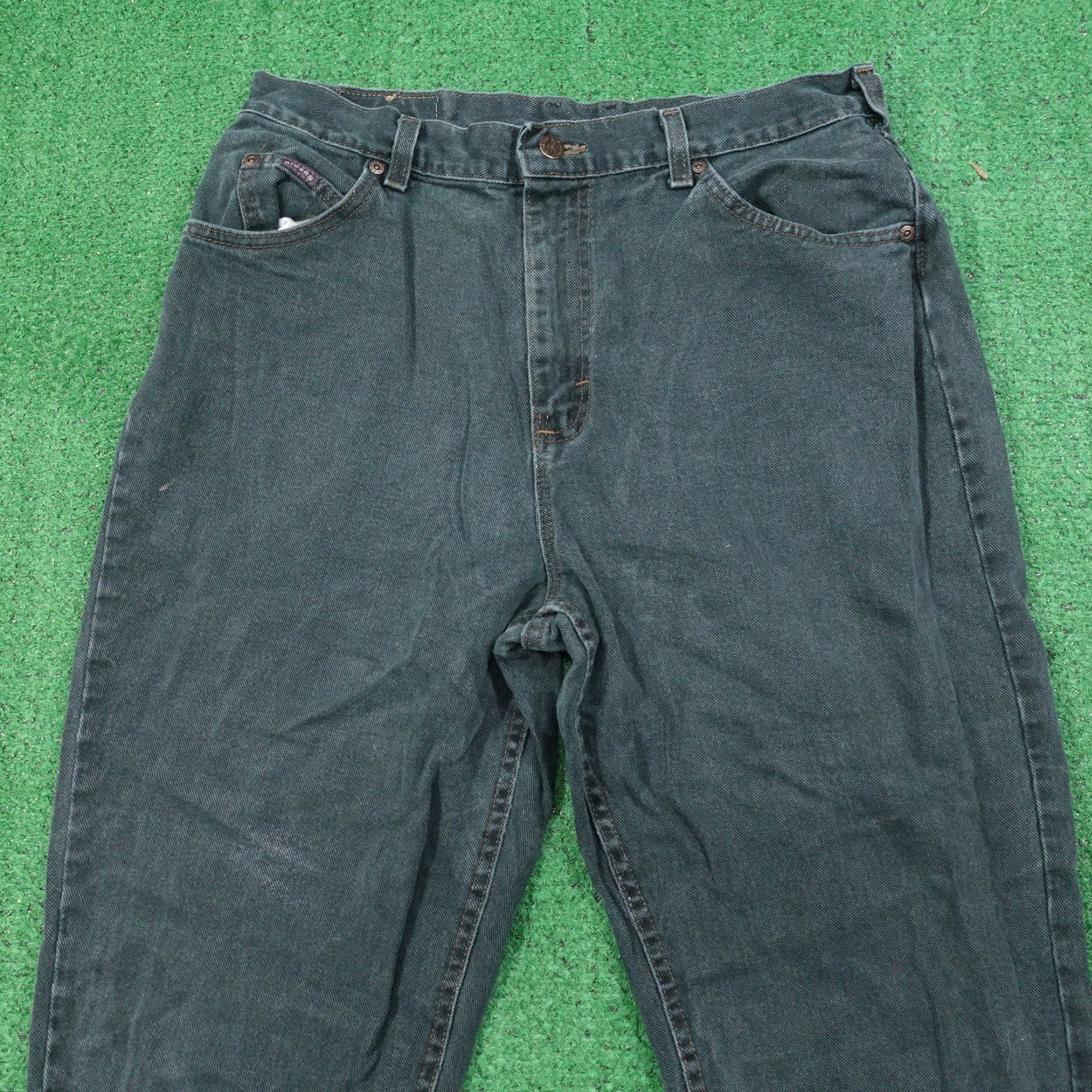 Vintage VINTAGE RIDERS GREEN USA MADE DENIM JEANS WOMENS 33X28 Size 24" / US 00 / IT 34 - 2 Thumbnail