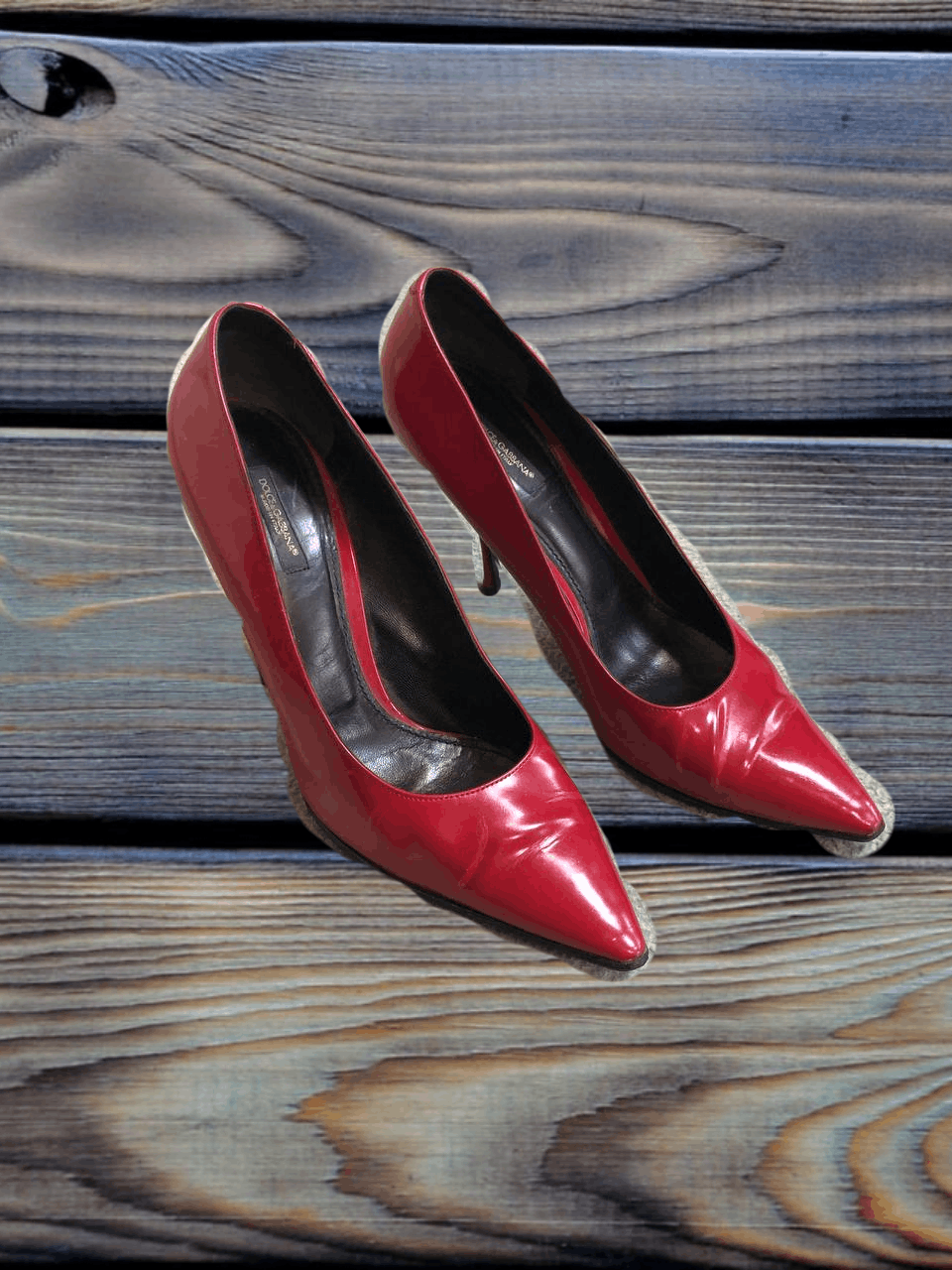 Dolce & Gabbana Dolce & Gabbana Red Patent Leather Stiletto Pumps Heels Size US 10 / IT 40 - 1 Thumbnail