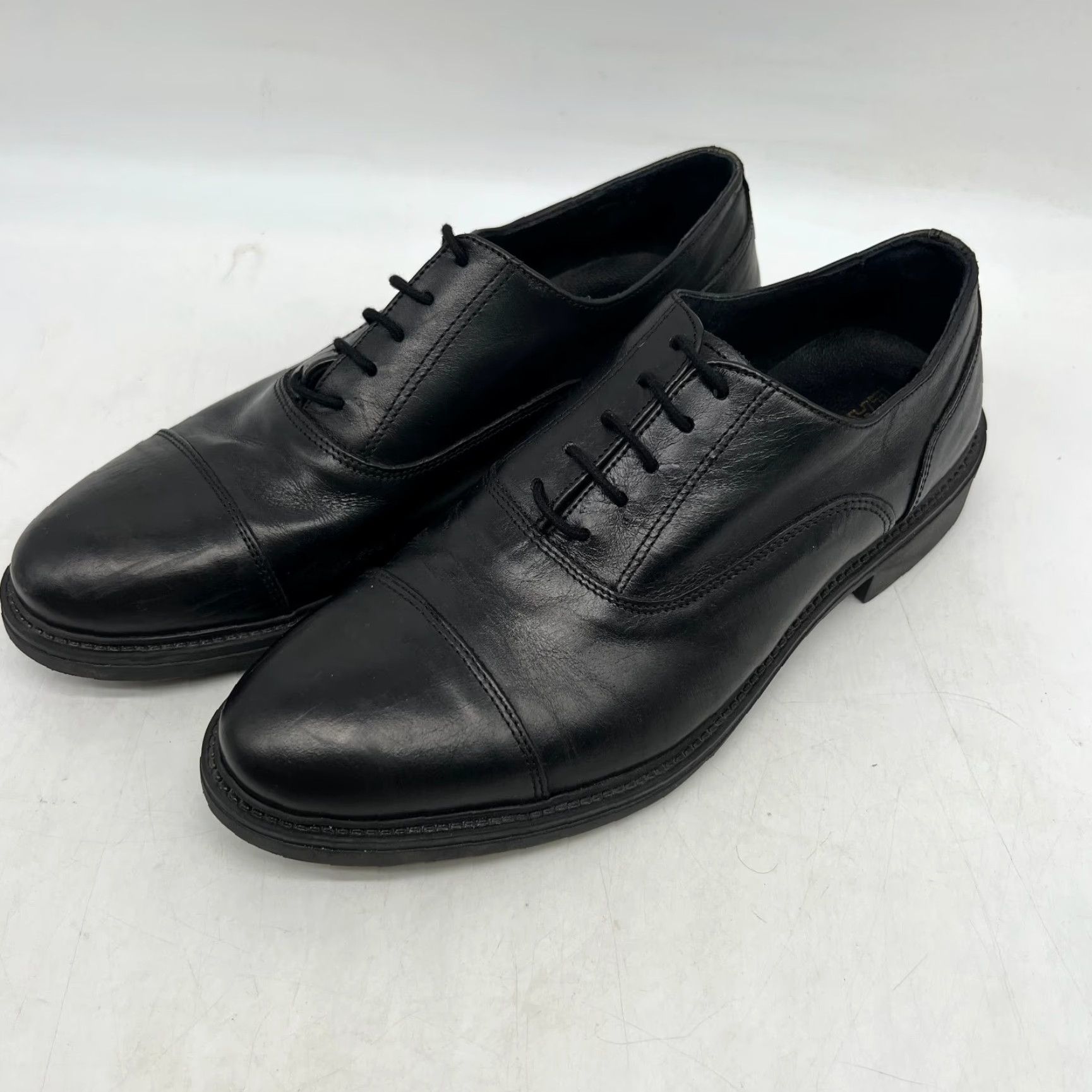 Vintage VINTAGE Easy Men's Leather Oxford Shoes Size 10 Black Low Top Dress Shoes Italy Size US XL / EU 56 / 4 - 3 Thumbnail