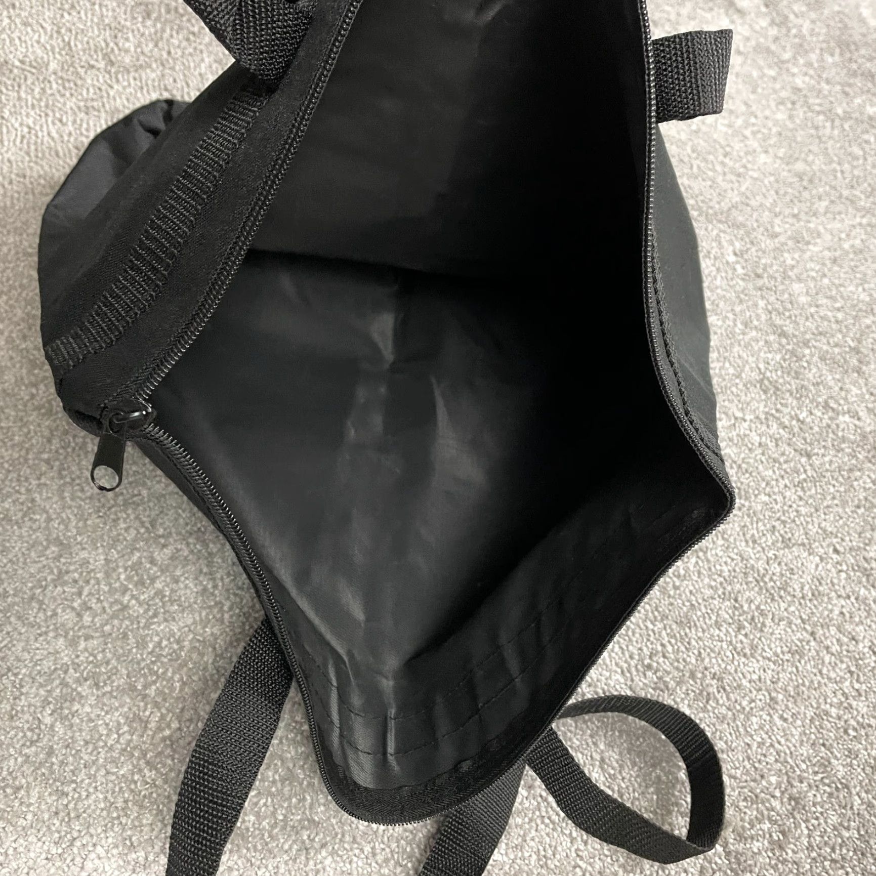 Vintage La Jolla Tote Bag Womens Canvas Black Full Zip Graphic Casual Classic Shopping Size ONE SIZE - 4 Thumbnail
