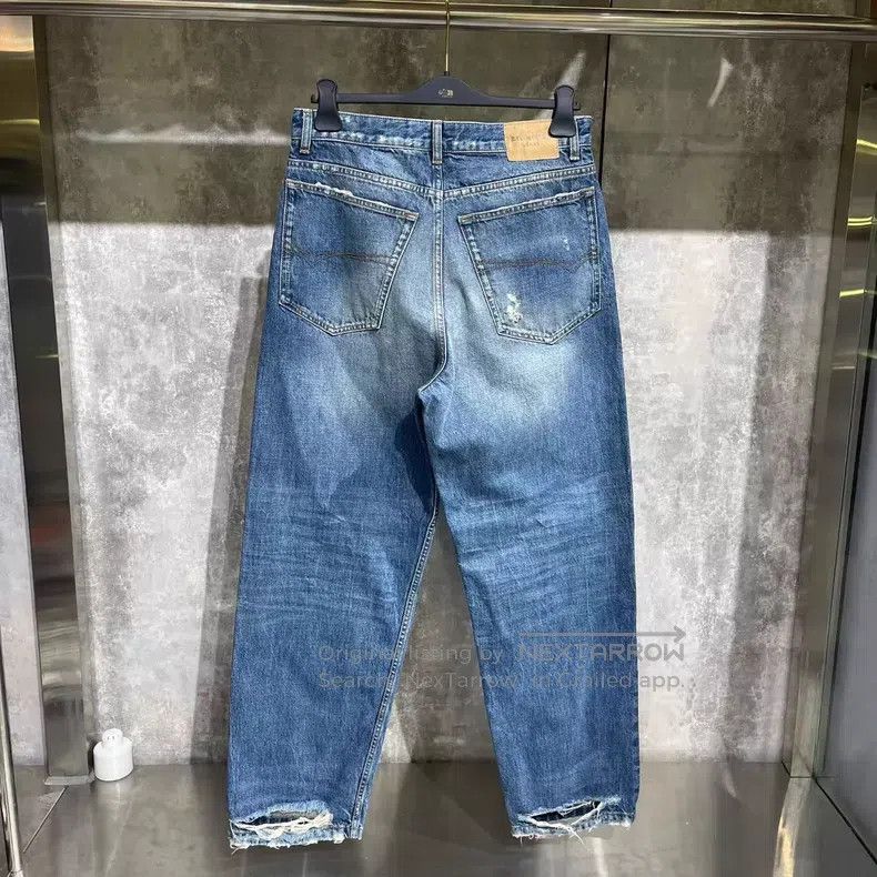 Balenciaga Balenciaga size S Slash Washed Denim Pants Size US 27 - 2 Thumbnail