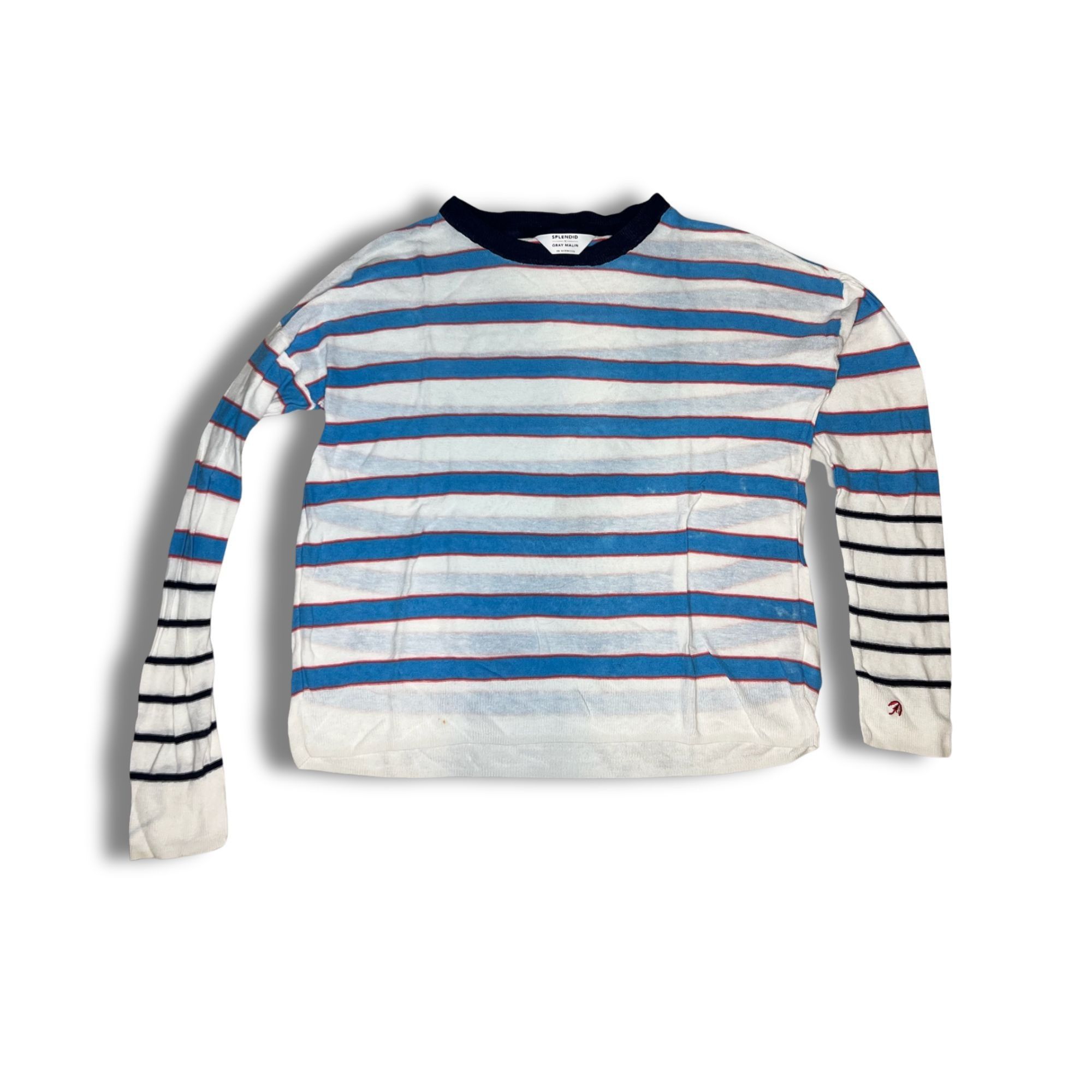 Splendid Splendid X Gray Malin Striped Long Sleeve Sweater XS Cotton Size XS / US 0-2 / IT 36-38 - 2 Thumbnail