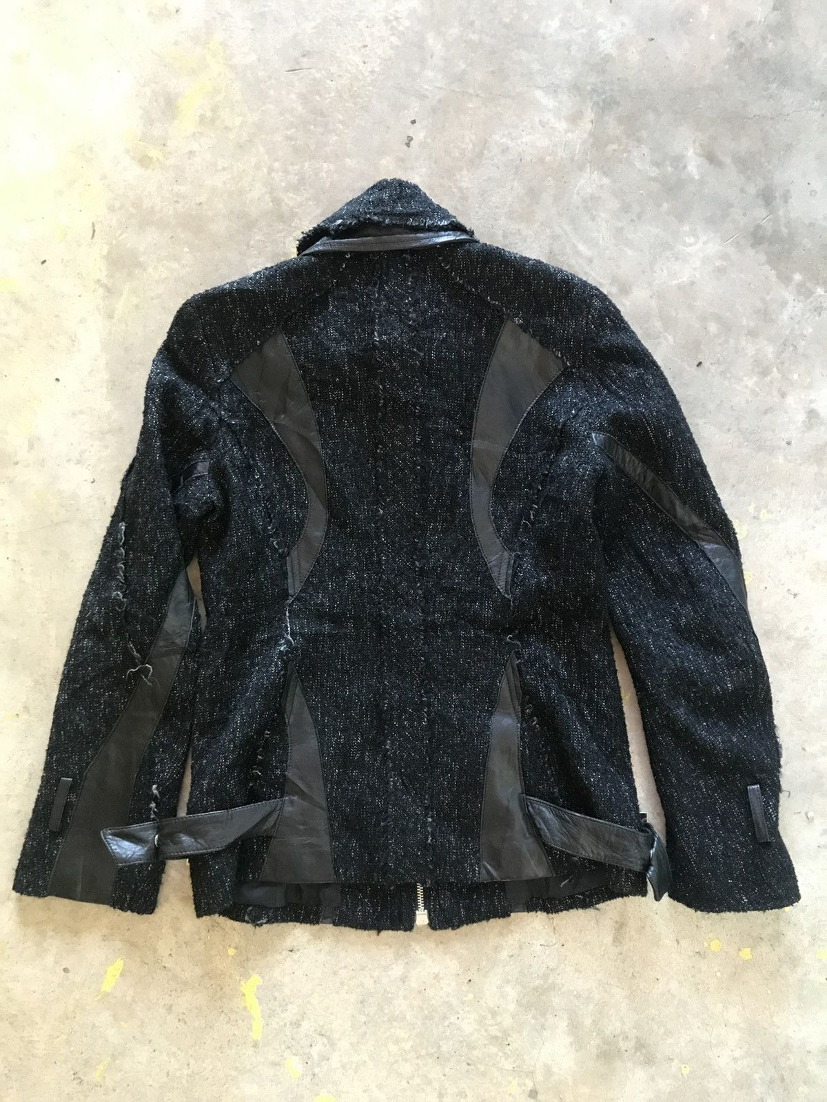 5351 POUR LES FEMMES 00s Patch Work Tweed Jacket Size M / US 6-8 / IT 42-44 - 2 Thumbnail