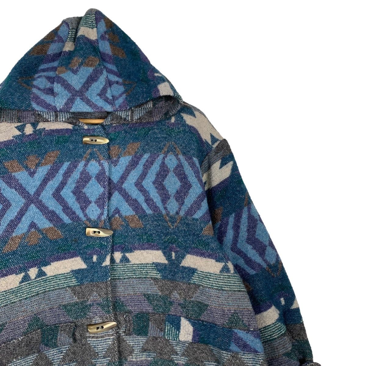 Vintage RAMPAGE Native Navajo Toggle Button Hoodie Jacket #1039-C47 Size US M / EU 48-50 / 2 - 5 Thumbnail