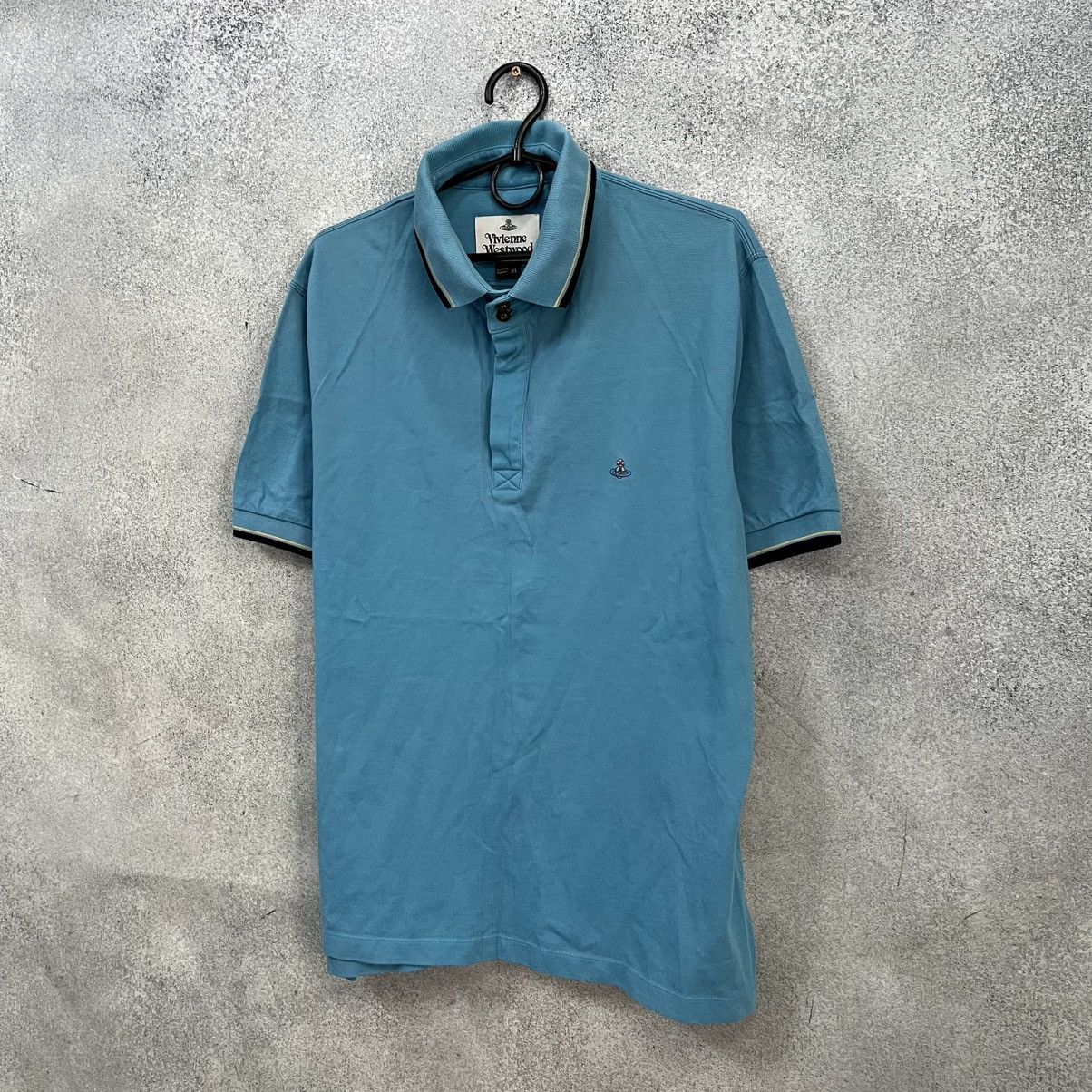 Vivienne Westwood Vivienne Westwood Polo T-Shirt Small Orb Logo Blue Size XL Size US XL / EU 56 / 4 - 6 Thumbnail