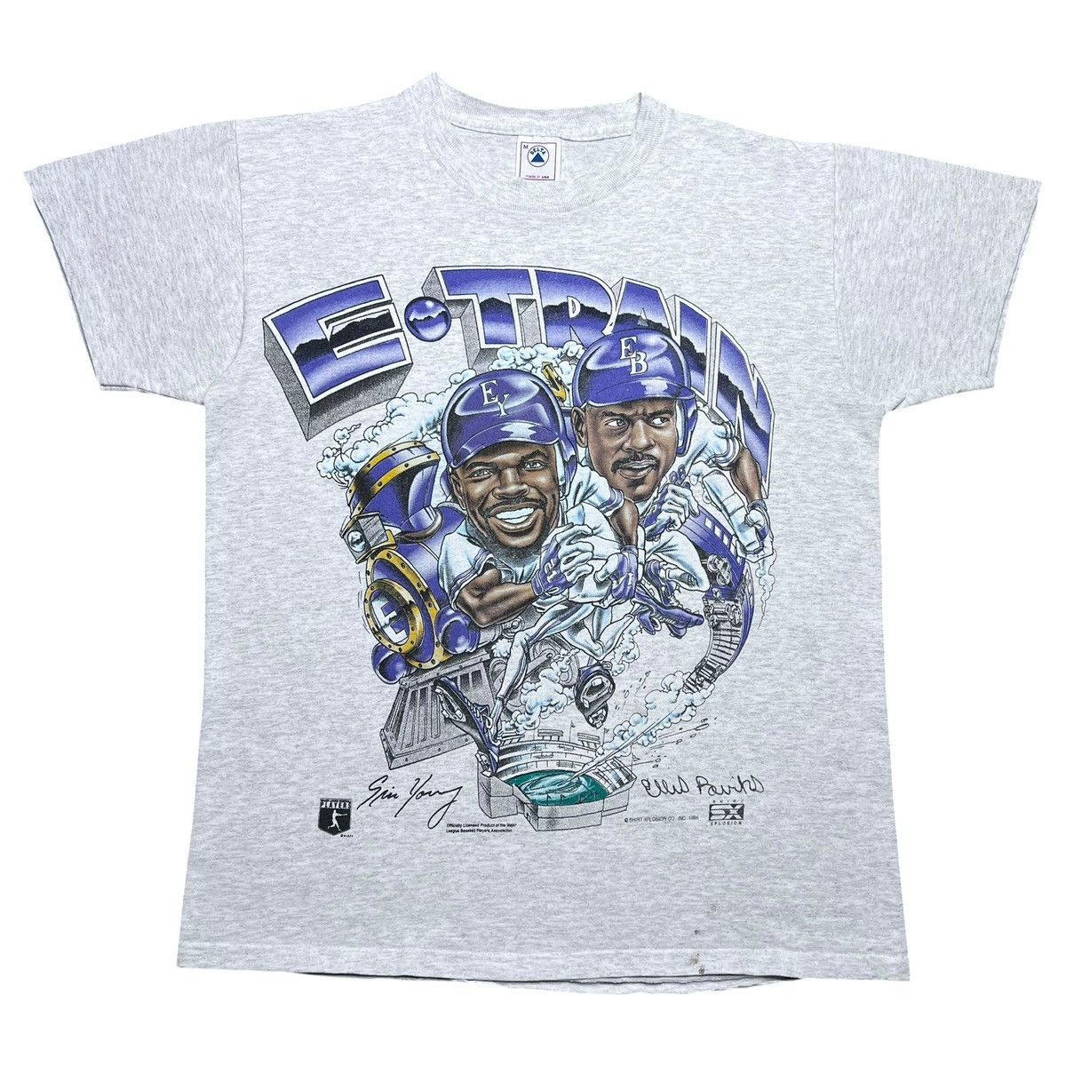 MLB 1996 MLB Colorado Rockies E-Train Caricature Graphic T-Shirt Size US M / EU 48-50 / 2 - 1 Thumbnail