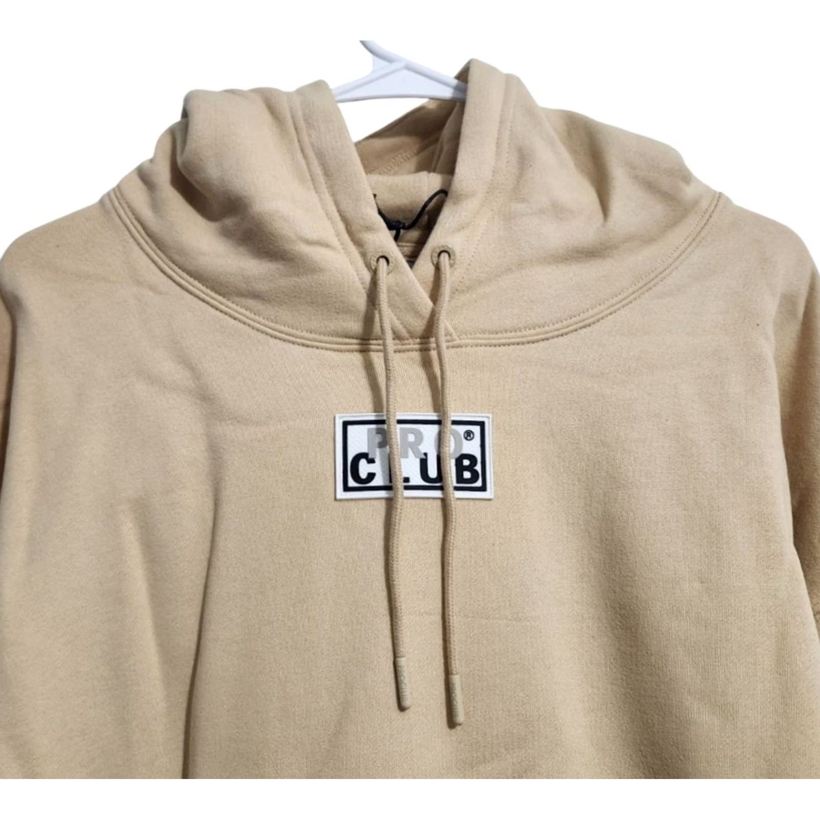 Vintage Pro Club Womens XL Hoodie Long Sleeve Cotton Sweatshirt Pullover Beige Size XL / US 12-14 / IT 48-50 - 3 Thumbnail