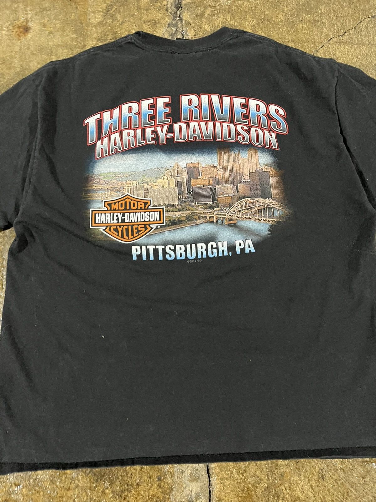 Harley Davidson × Vintage Crazy Vintage Y2K Harley Davidson Logo Biker Skater Tee Size US XL / EU 56 / 4 - 5 Thumbnail