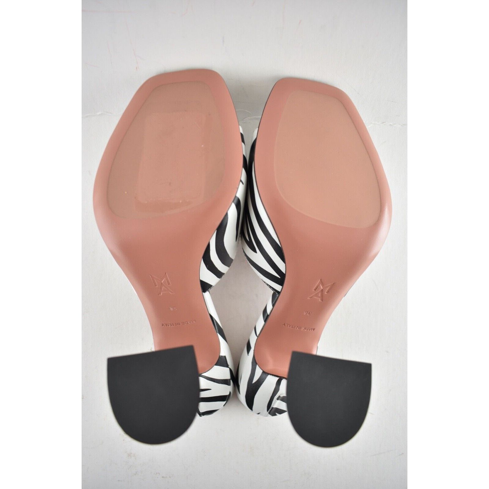 Amina Muaddi Lupita Slipper Zebra Backless Slide Sandal Heel Pump 36 Size US 6 / IT 36 - 12 Thumbnail