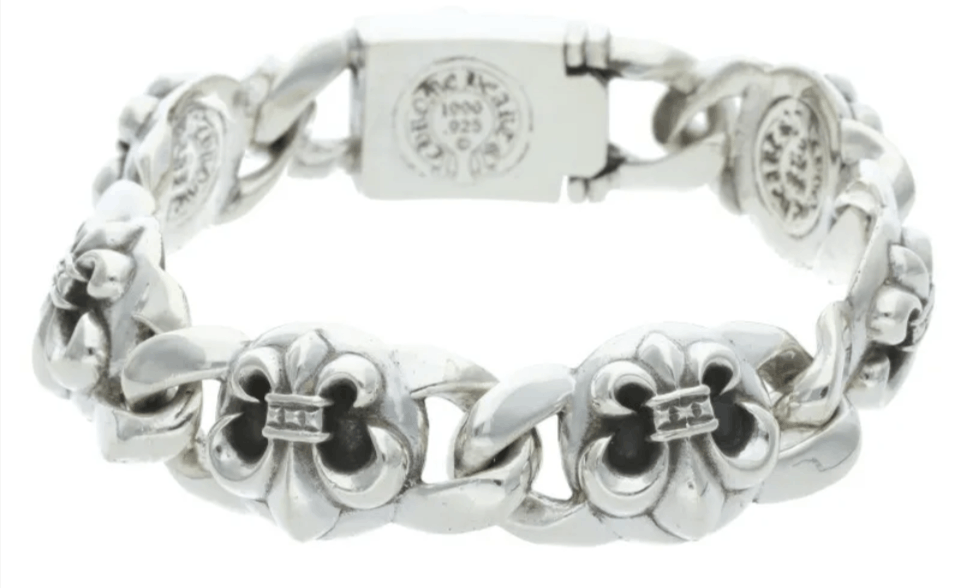 Chrome Hearts BS FLUER LINK/BS Fluer Link Old Silver Bracelet Men's 6LINK Size ONE SIZE - 2 Thumbnail