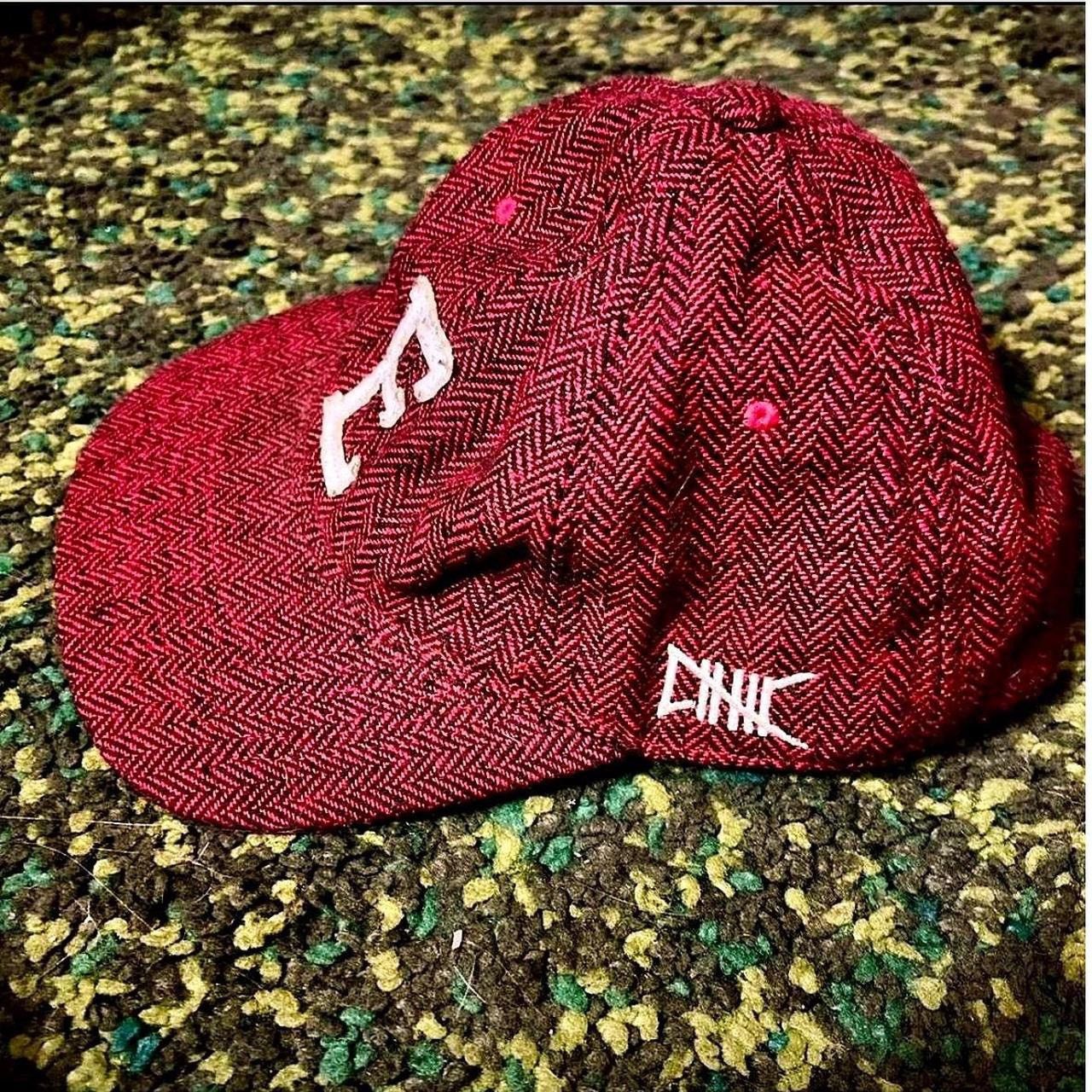 Ethik Ethik Embroidered Burgundy Herringbone Hat Size ONE SIZE - 3 Thumbnail