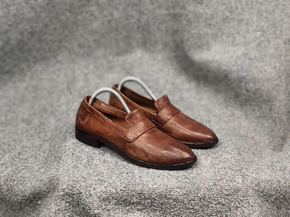 Other Gidigio Premium Design Classic brown Leather Loafers Shoes Size US 8.5 / IT 38.5 - 1 Thumbnail