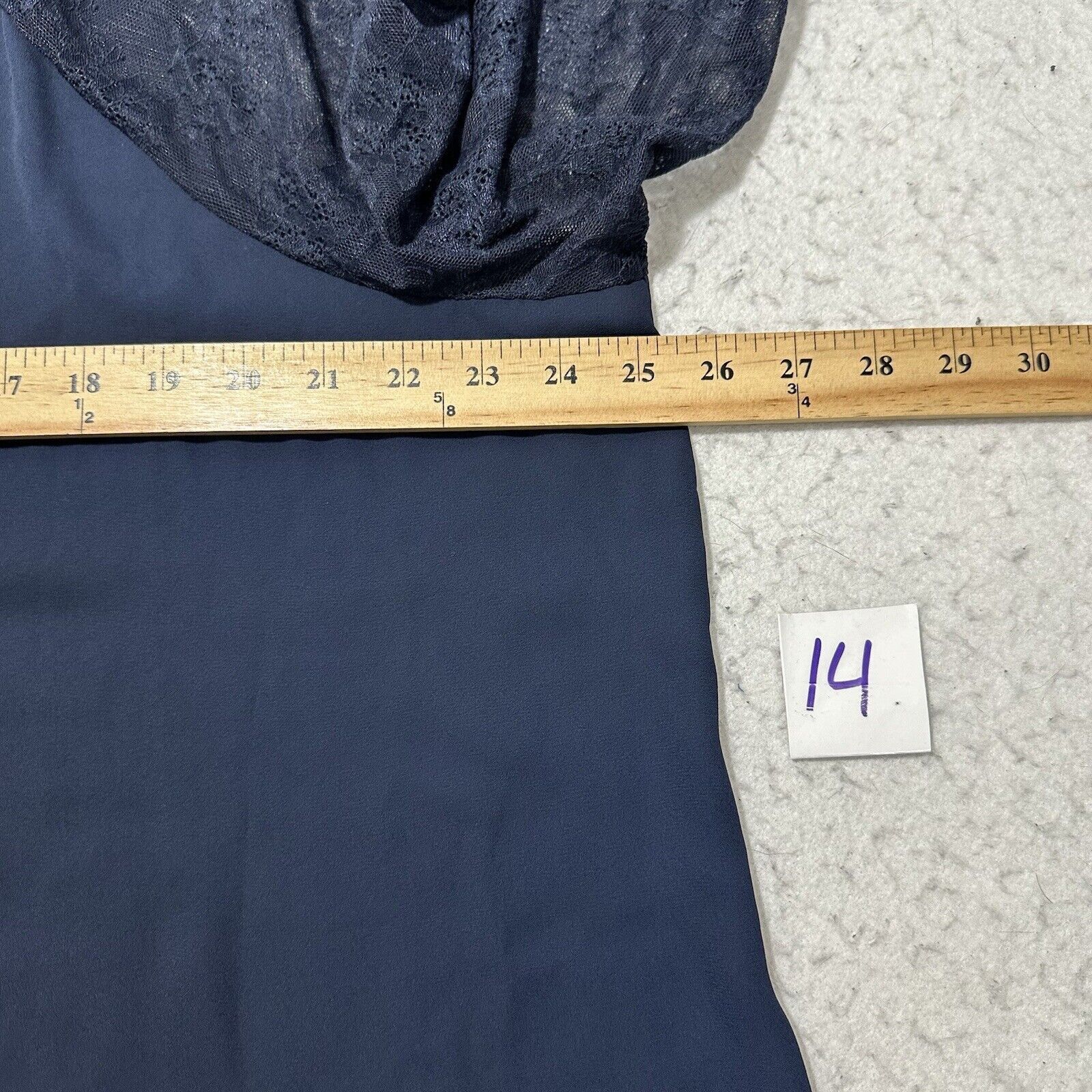 Other Est 1946 18/20W Navy Blue V-Neck Lightweight Blouse Top Size XXL / US 16-18 / IT 52-54 - 11 Thumbnail
