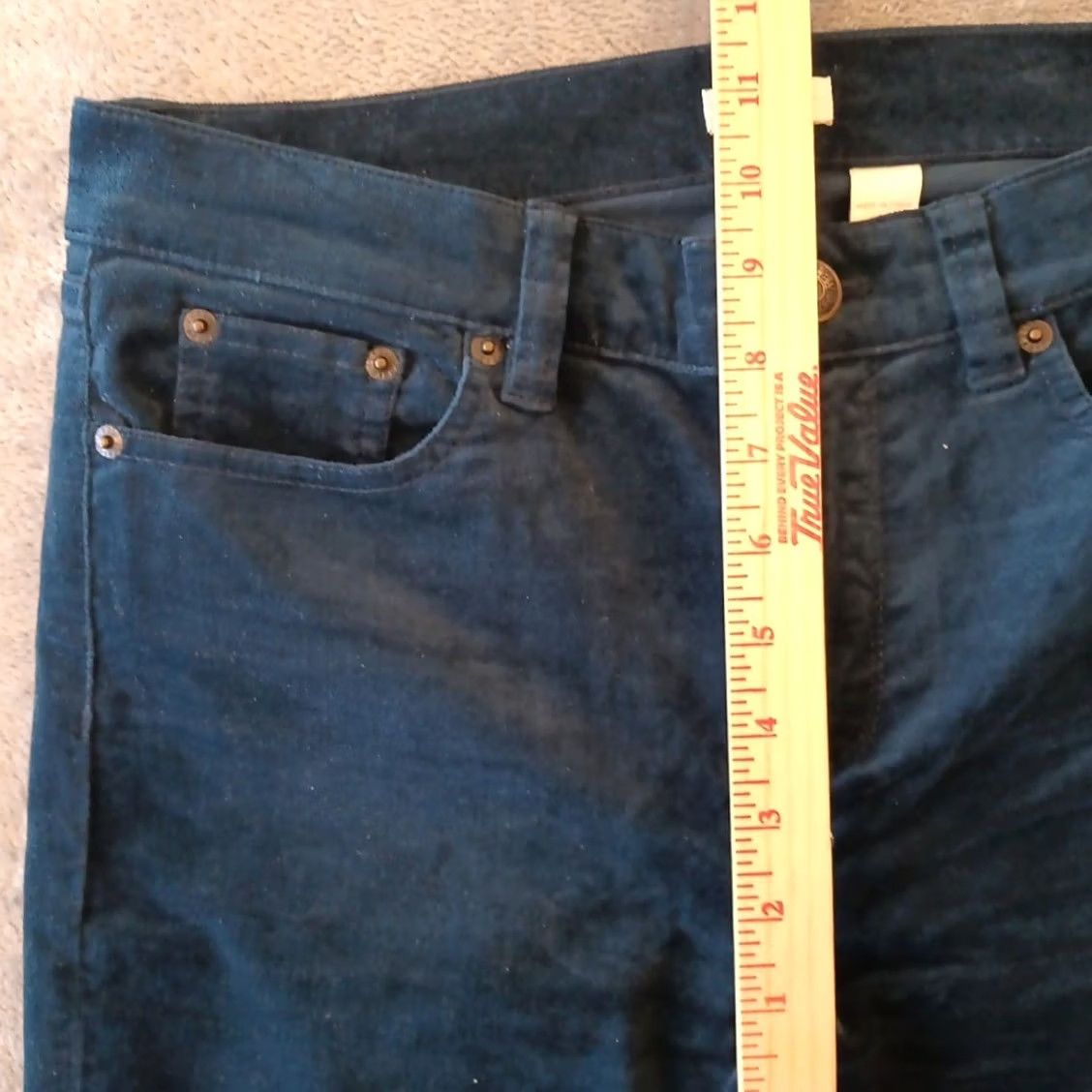J.Crew J.Crew Stretch Pants Womens 29 Blue Velvet 31x29 Mid Rise Pockets Chino Pants Size 29" - 4 Thumbnail