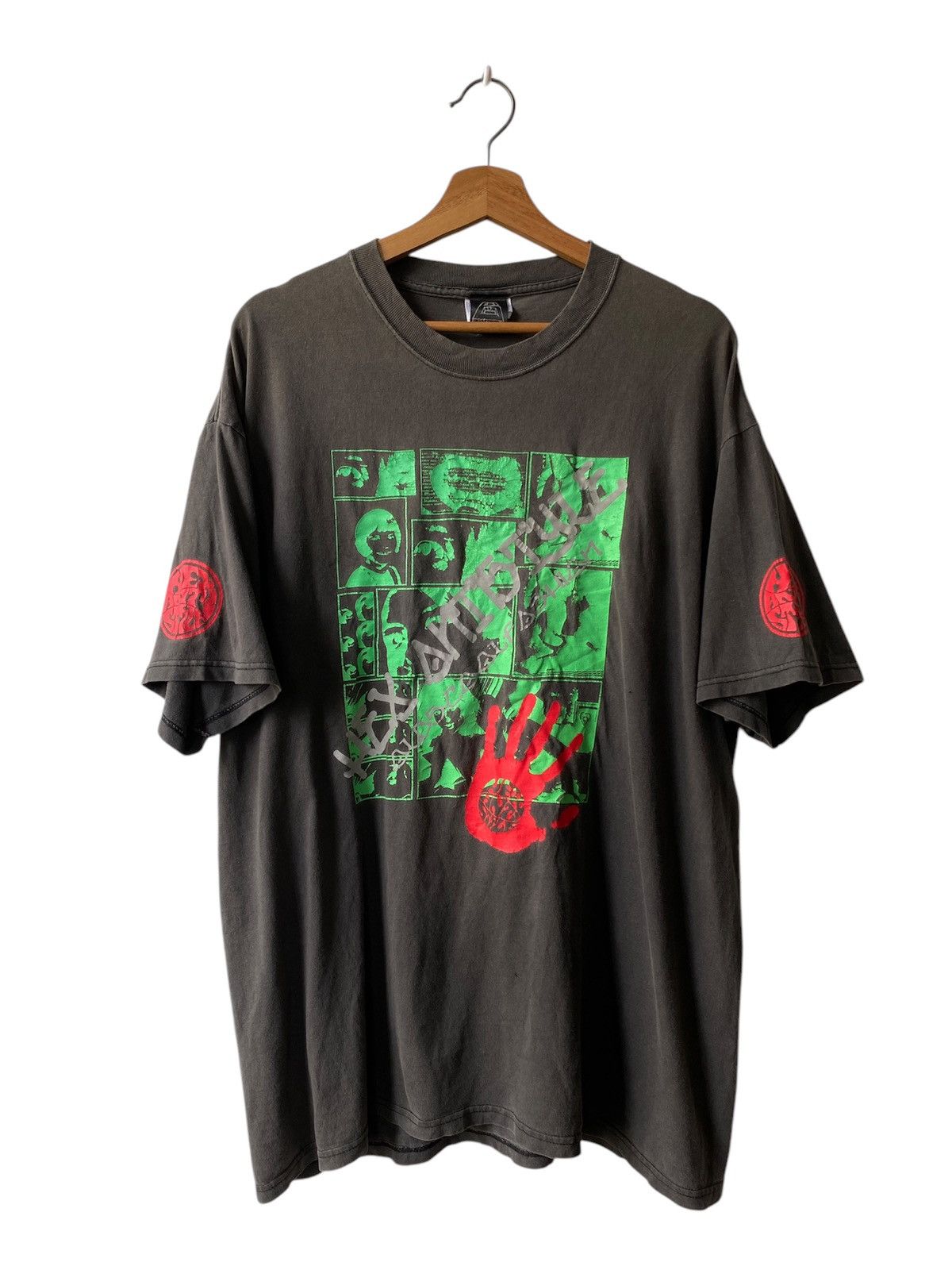 Japanese Brand × Santa Cruz Skateboards × Vintage Vintage 90’s Hex Antistyle Japan Brand Skateboard Shirt Size US L / EU 52-54 / 3 - 1 Thumbnail