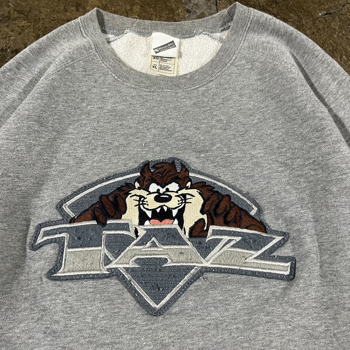 Cartoon Network × Vintage Crazy Vintage 90s Taz Looney Tunes Cartoon Pullover Crewneck Size US XL / EU 56 / 4 - 2 Thumbnail