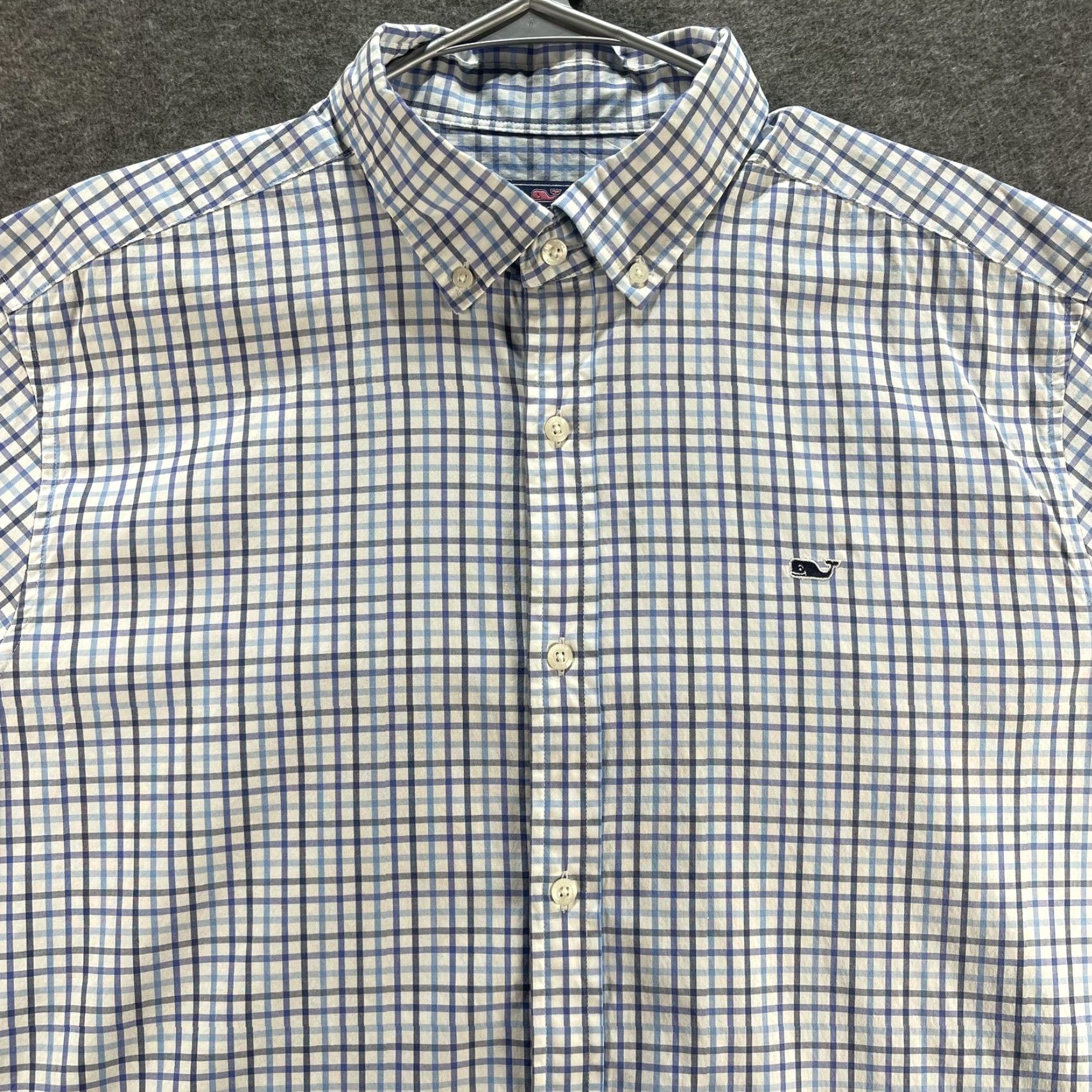 Vineyard Vines Vineyard Vines Shirt Mens XL Blue Plaid Classic Fit Whale Button-Down Stretch Size US XL / EU 56 / 4 - 2 Thumbnail