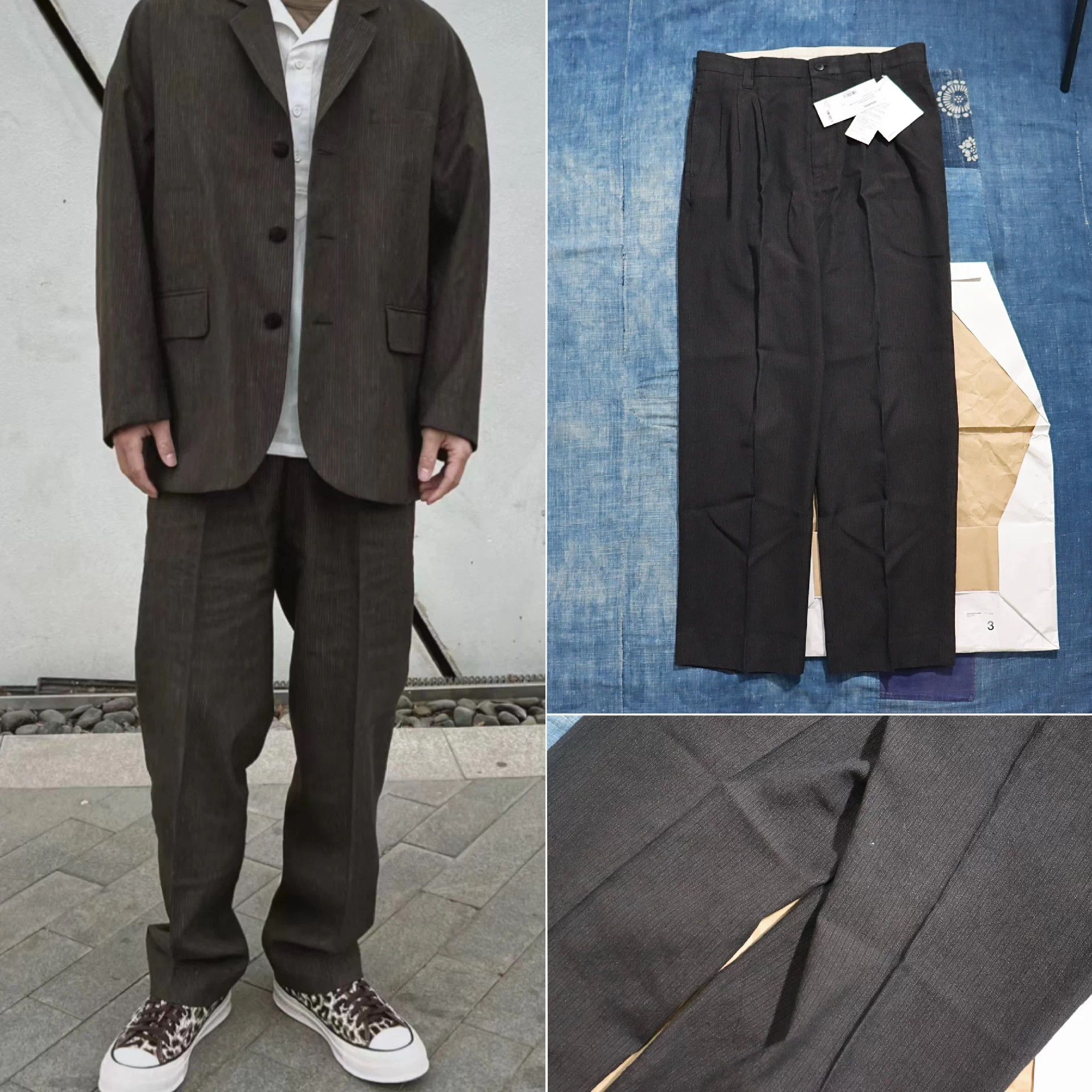 Visvim Visvim 23aw Mccloud Slacks Wool Santome Stripe Charcoal 3 Size US 41 - 1 Thumbnail
