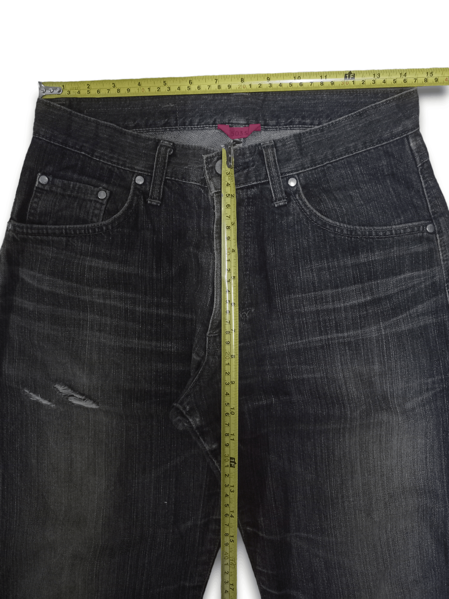 Vintage Japanese Edwin 503 Sick Mud Wash Rip Baggy Jeans