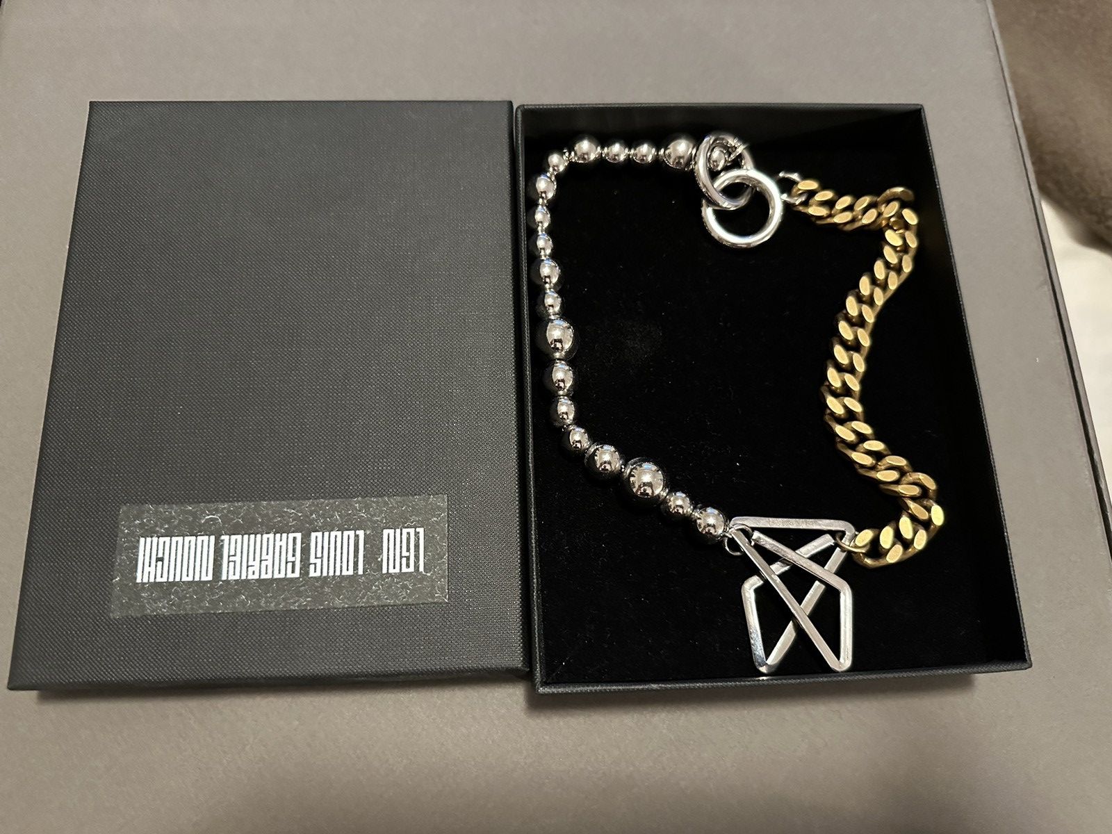 LGN LOUIS GABRIEL NOUCHI LGN Louis Gabriel Nouchi asymmetrical necklace w/ paper clip Size ONE SIZE - 1 Thumbnail