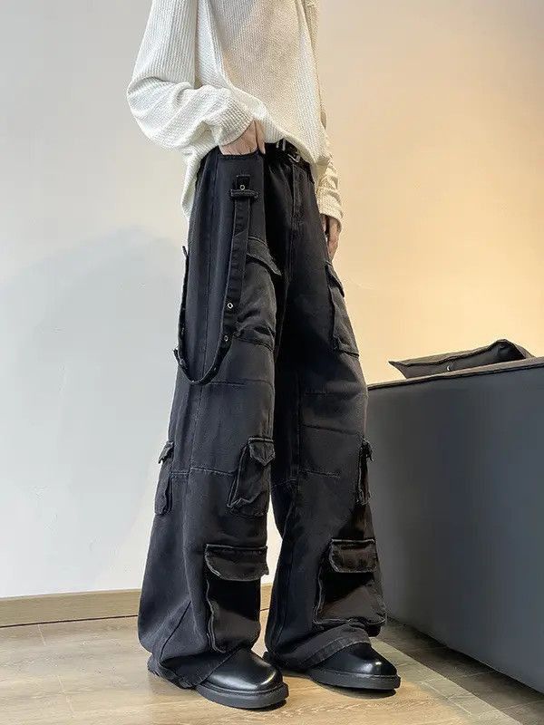 Japanese Brand Retro loose straight hip hop pocket jeans Size US 32 / EU 48 - 3 Thumbnail